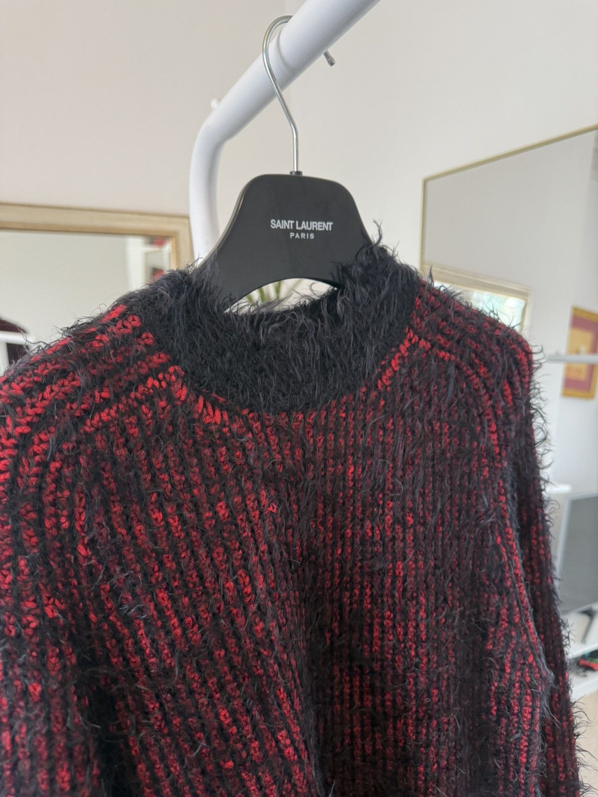 Hedi Slimane × Saint Laurent Paris SS17 Saint Laurent Mohair Relaxed Sweater Size US M / EU 48-50 / 2 - 5 Thumbnail