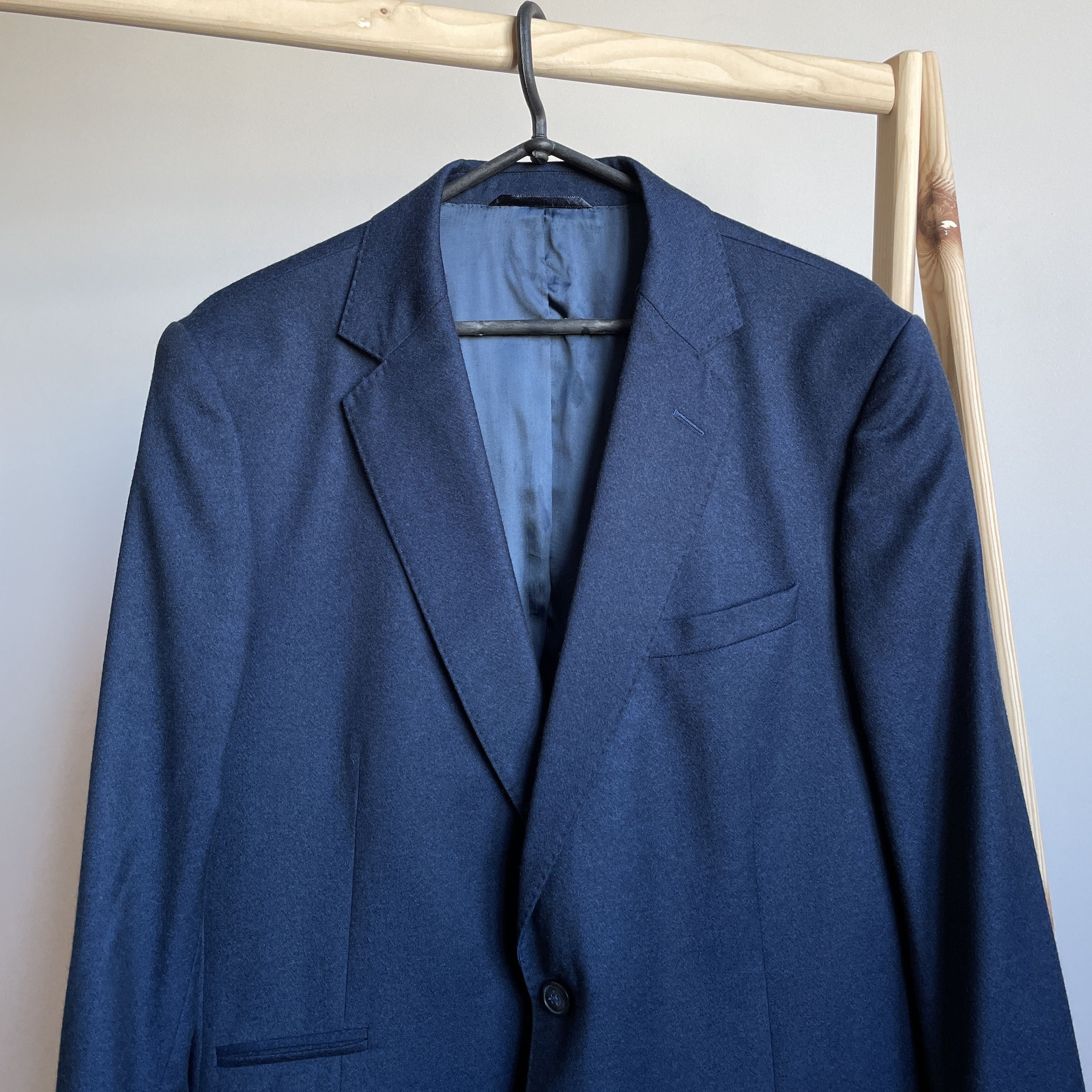 Other Clements and Church Bespoke 3 Pieces Navy Wool Suit Size 44R - 5 Thumbnail