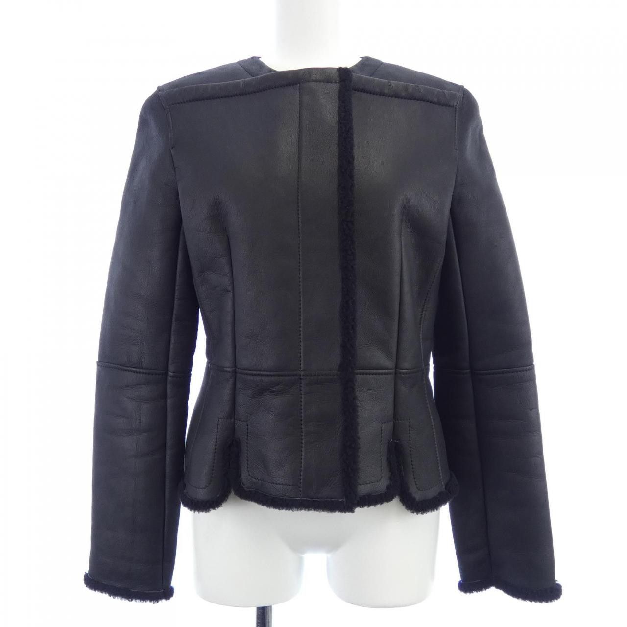 Hermes Hermes Hermes Mouton Shearling Jacket Leather Outerwear DUTY FREE for USA Size ONE SIZE - 1 Thumbnail