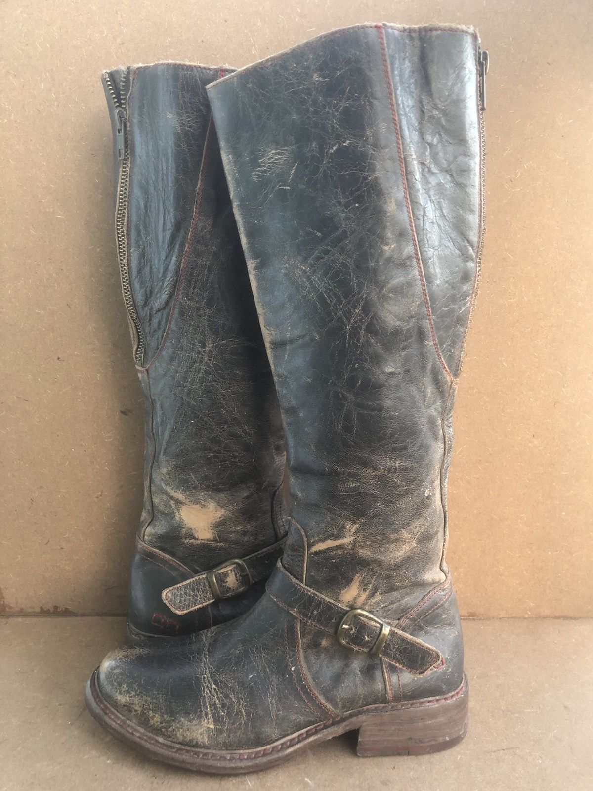 Bed Stu Bed Stu Grey Calfskin LeTher Women’s High Boots Size US 7.5 Size US 7.5 / IT 37.5 - 8 Thumbnail