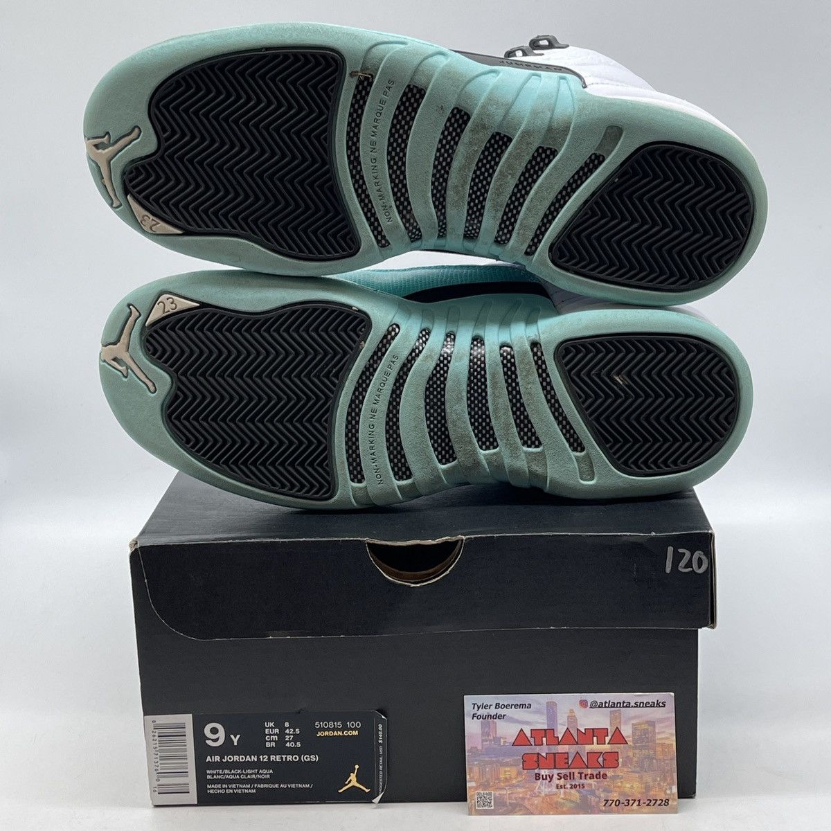Jordan Brand Air Jordan 12 light aqua Size US 9 / EU 42 - 7 Thumbnail