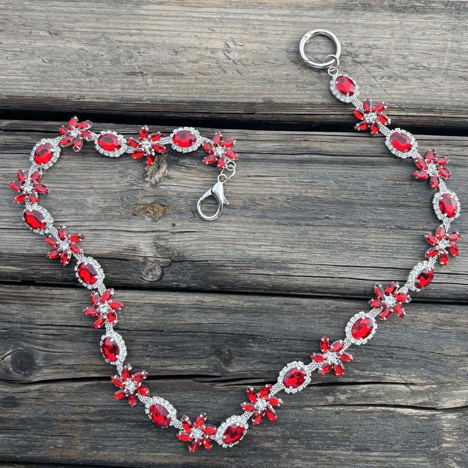 Jewelry Pigeon Blood Ruby Pants Chain, Wallet Chain Size ONE SIZE - 4 Thumbnail