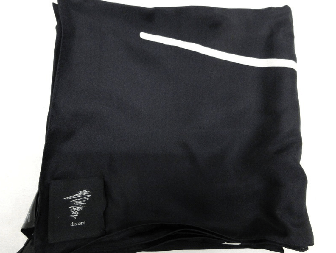 Yohji Yamamoto Discord Yohji Yamamoto - Print Silk Scarf black scarves Size ONE SIZE - 3 Thumbnail