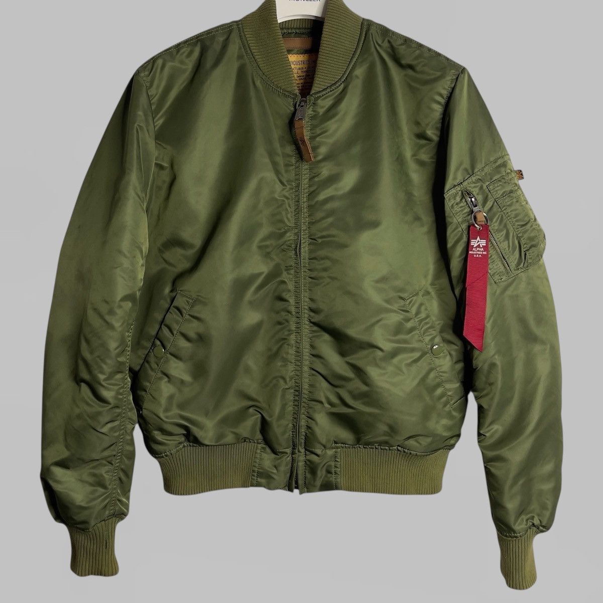 Alpha Industries ALPHA INDUSTRIES GREEN NYLON MA-1 BOMBER JACKET SIZE M Size US L / EU 52-54 / 3 - 1 Thumbnail