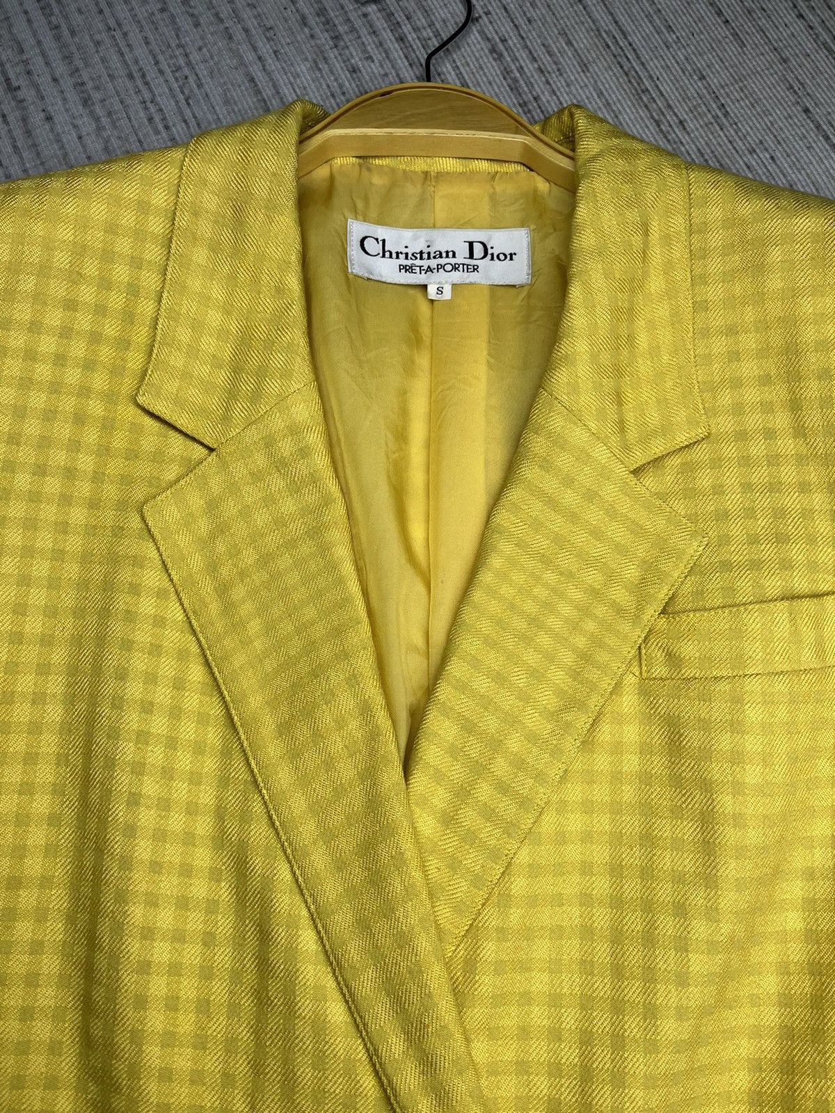 Christian Dior Monsieur A39 Vintage Christian Dior Pret-A-Porter Yellow Blazer Size US S / EU 44-46 / 1 - 4 Thumbnail