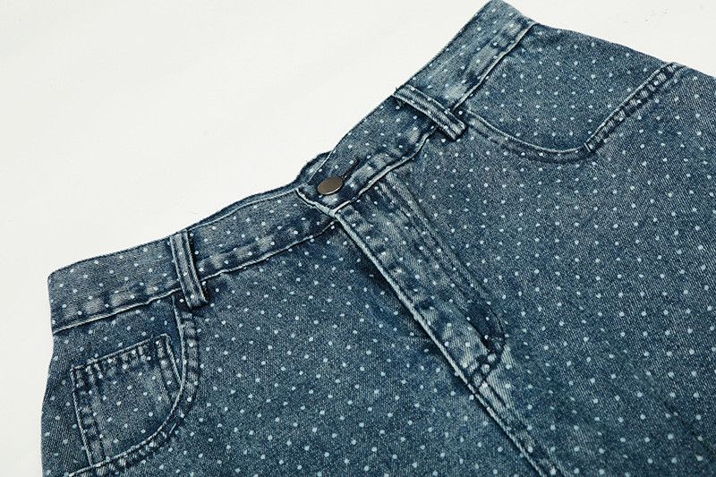 Japanese Brand American retro Vibe polka dot curved jeans for men Size US 32 / EU 48 - 3 Thumbnail