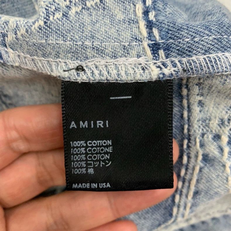 Amiri Amiri blue denim shirt short-sleeved Size US XL / EU 56 / 4 - 7 Thumbnail