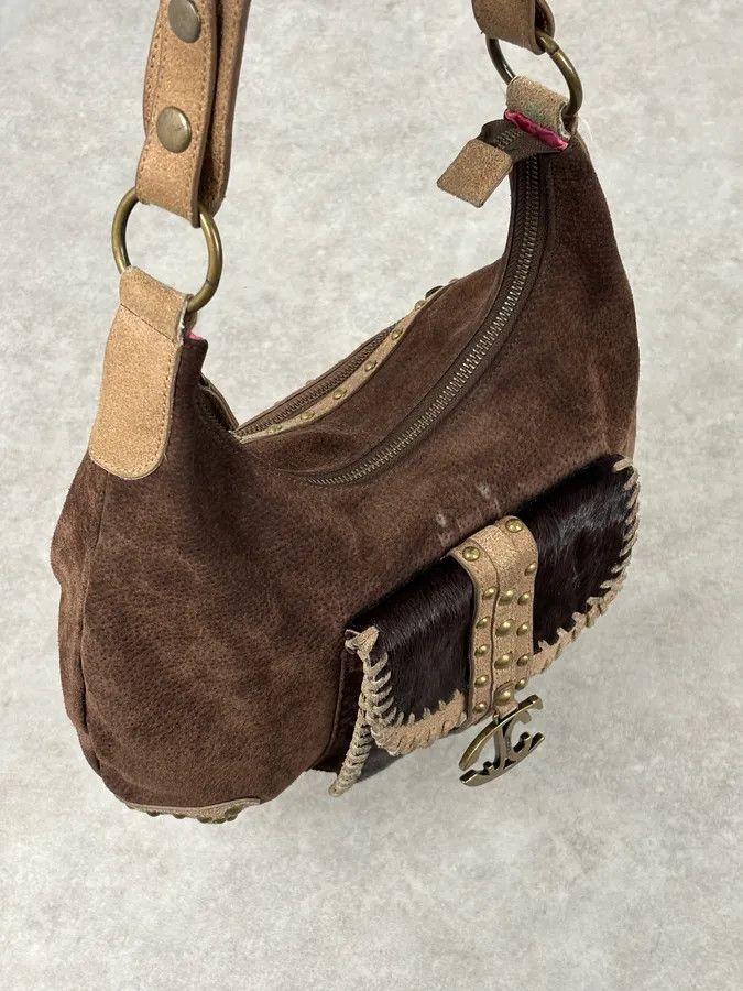 Just Cavalli AW2008 Cavalli Brown Suede Leather Handle Bag Size ONE SIZE - 7 Thumbnail
