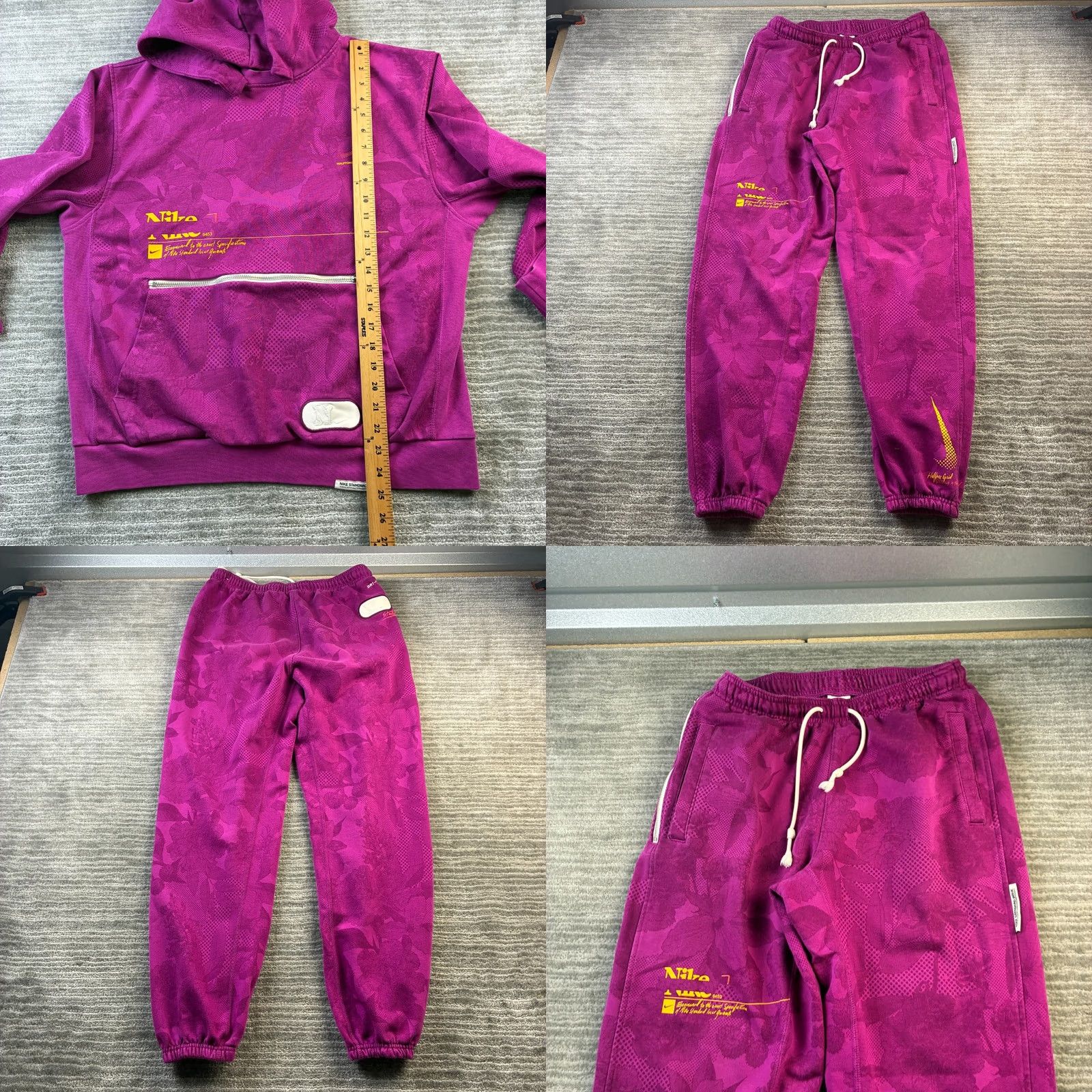 Nike Nike Tracksuit Mens Medium Purple Jacket Pants Set Standard Issue Basketball Size 40R - 9 Thumbnail