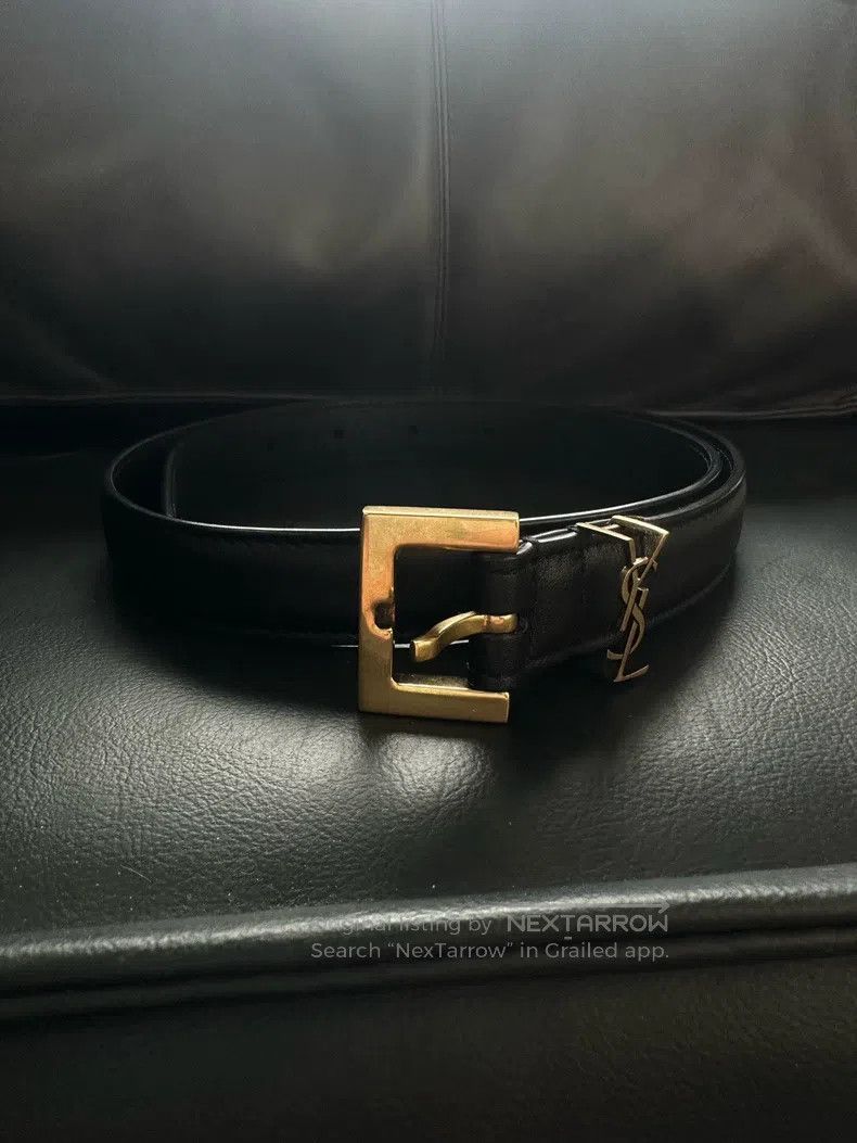 Saint Laurent Paris Saint Laurent Paris Gold Buckle Belt Size ONE SIZE - 1 Thumbnail