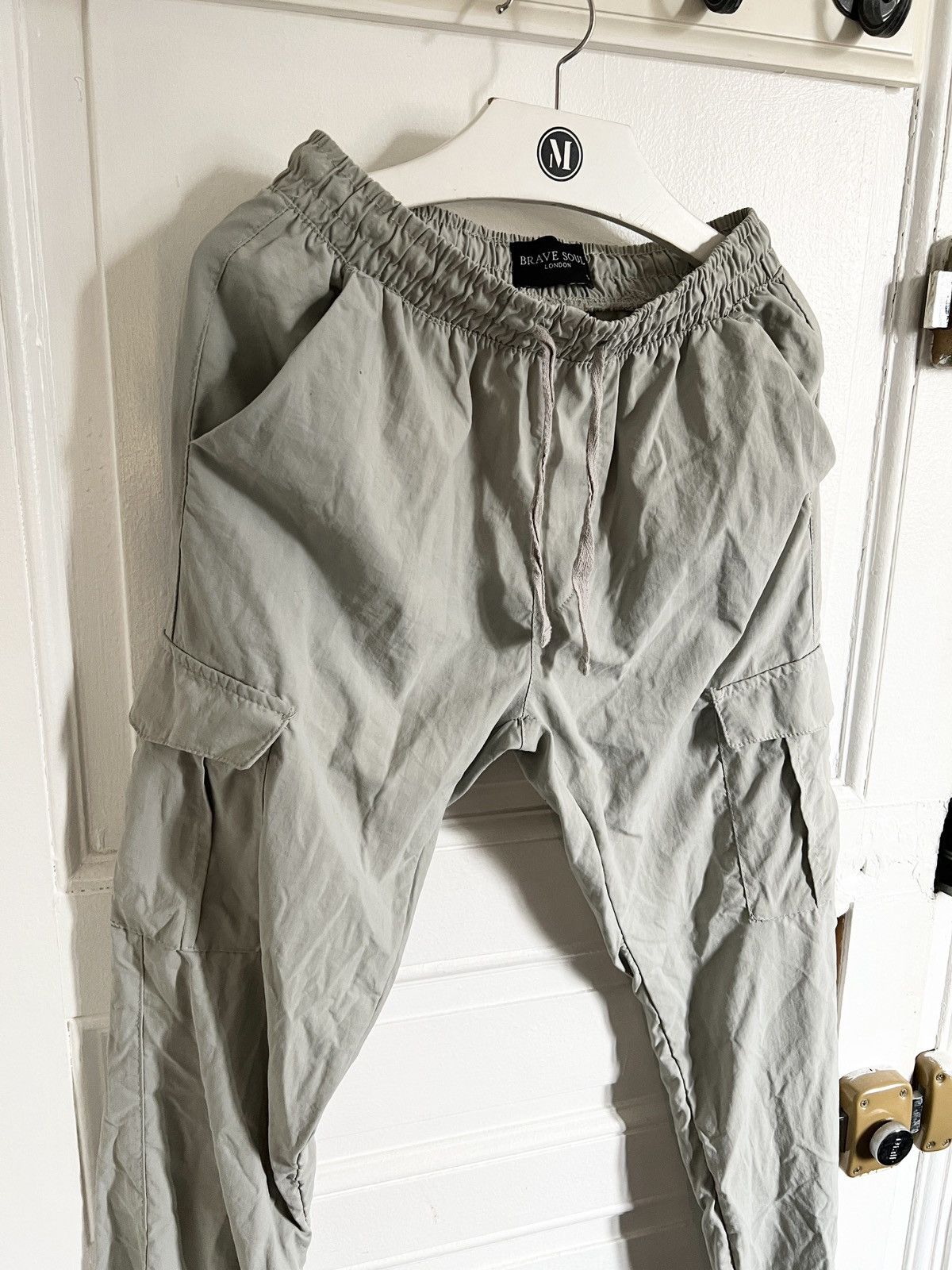 Japanese Brand × Vintage Y2K Parachute Joggers Pants Nylon like oakley carhartt jpg Size US 32 / EU 48 - 2 Thumbnail
