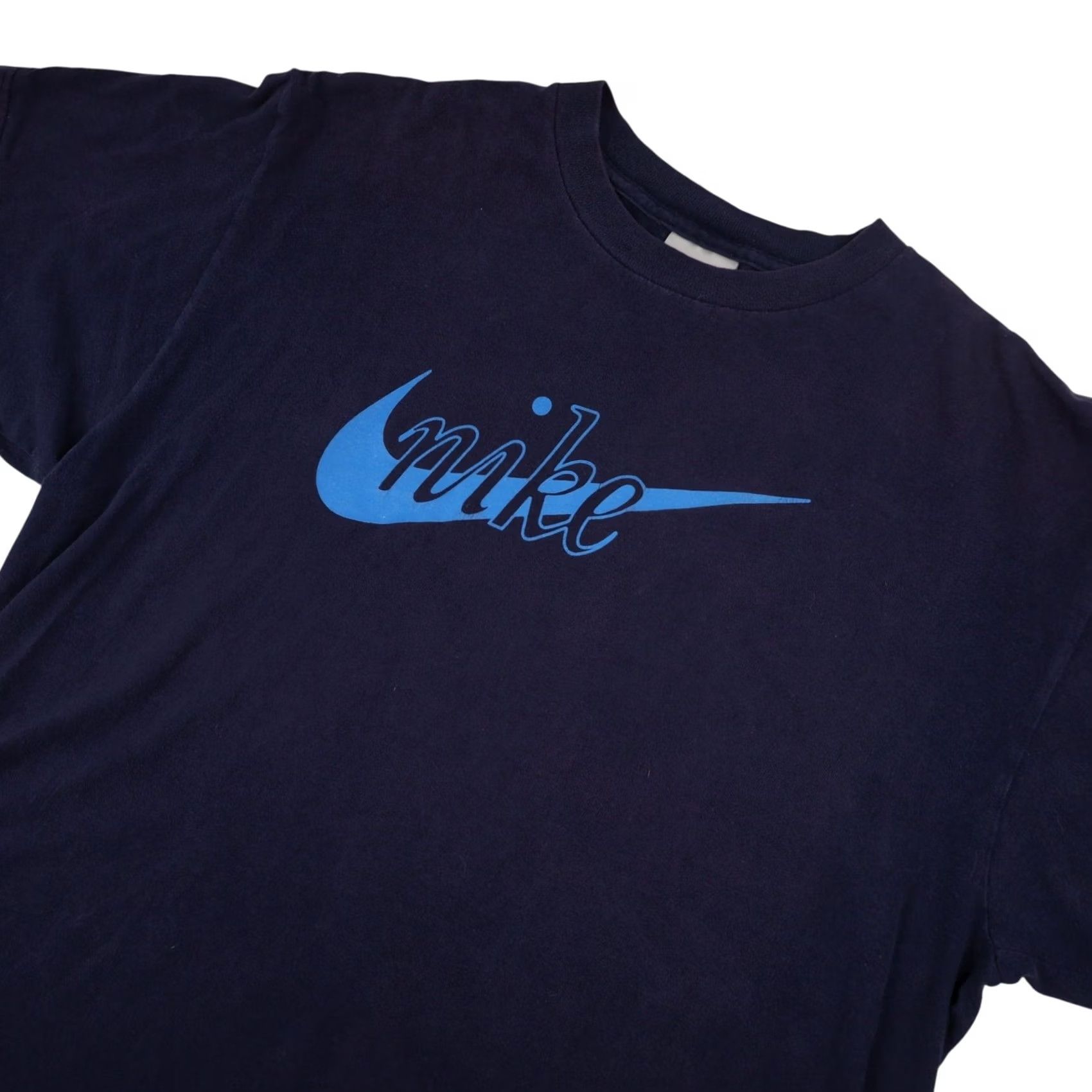 Nike VINTAGE Nike Spellout Swoosh Faded Graphic Shirt Men L Blue 90s T Shirt Size US L / EU 52-54 / 3 - 2 Thumbnail
