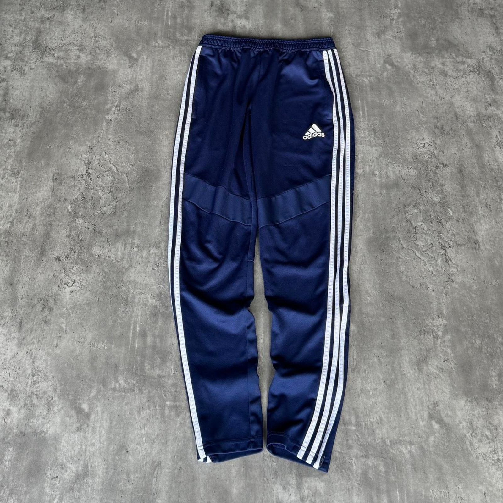 Adidas × Vintage Adidas Navy Blue & White Embroidered Technical Sweatpants Size US 29 - 1 Thumbnail