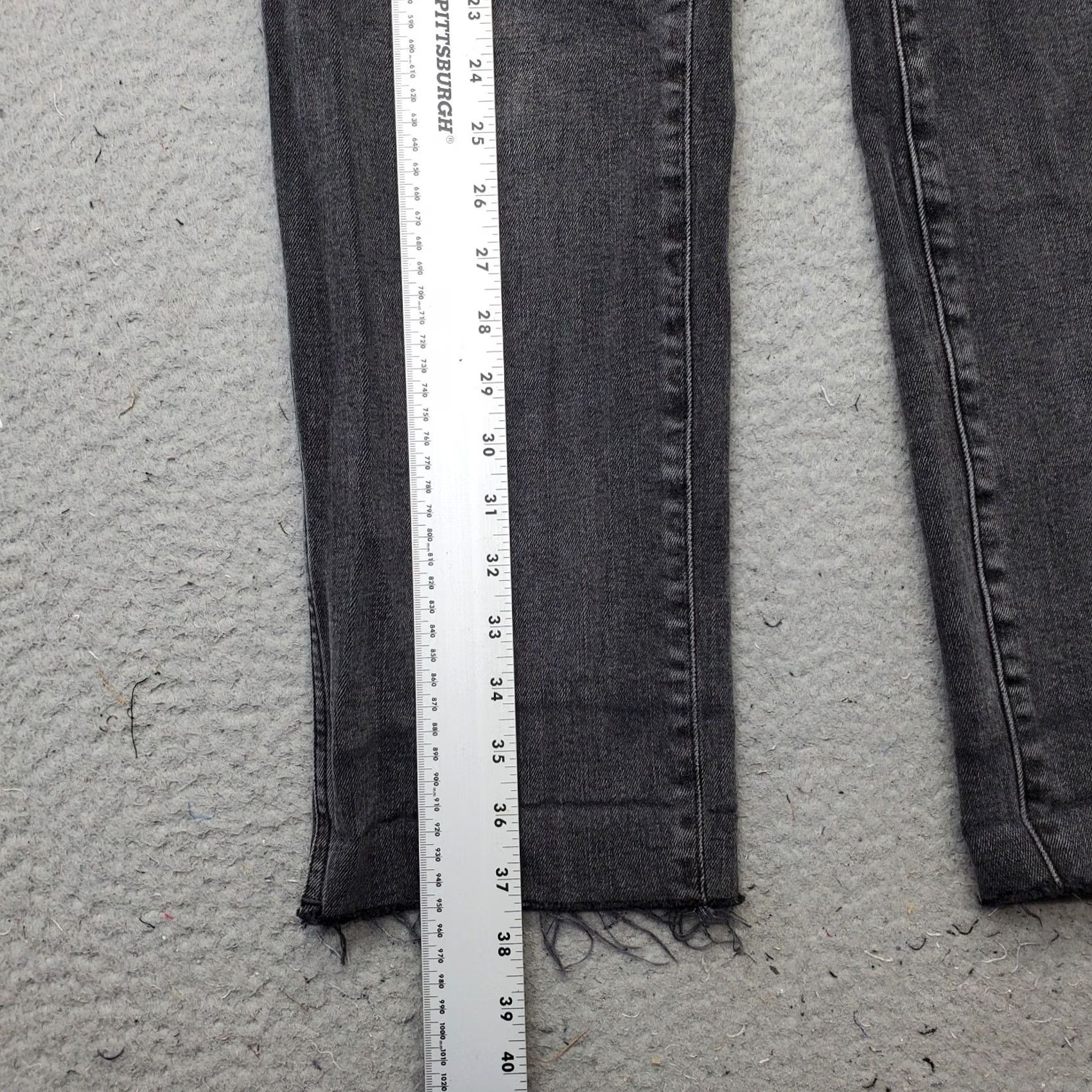 Madewell Madewell Jeans Womens 32 Gray Denim Stretch Mid-Rise Straight Leg Shirt/Jeans Size 24" / US 00 / IT 34 - 3 Thumbnail