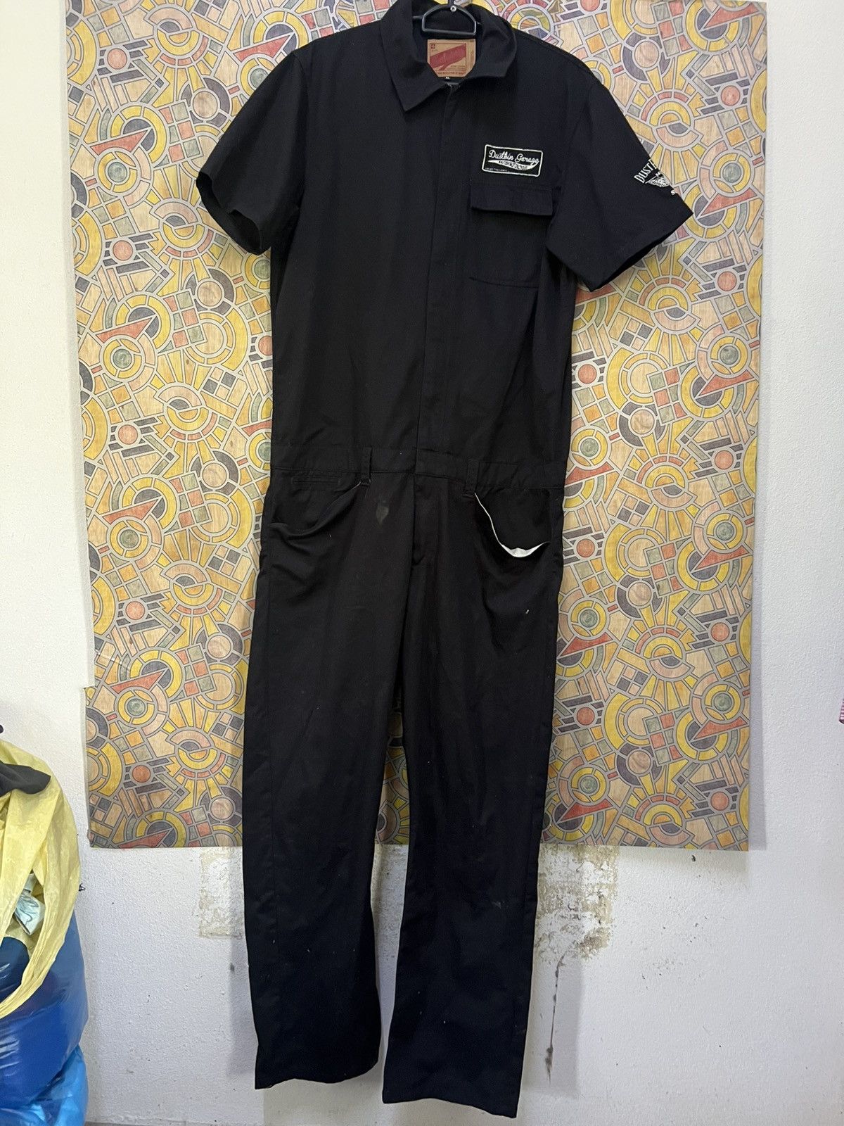 Japanese Brand Subciety Dustbin Garage EmbroideredBritishMotorcycleWorkwear Size US 42 / EU 58 - 15 Thumbnail