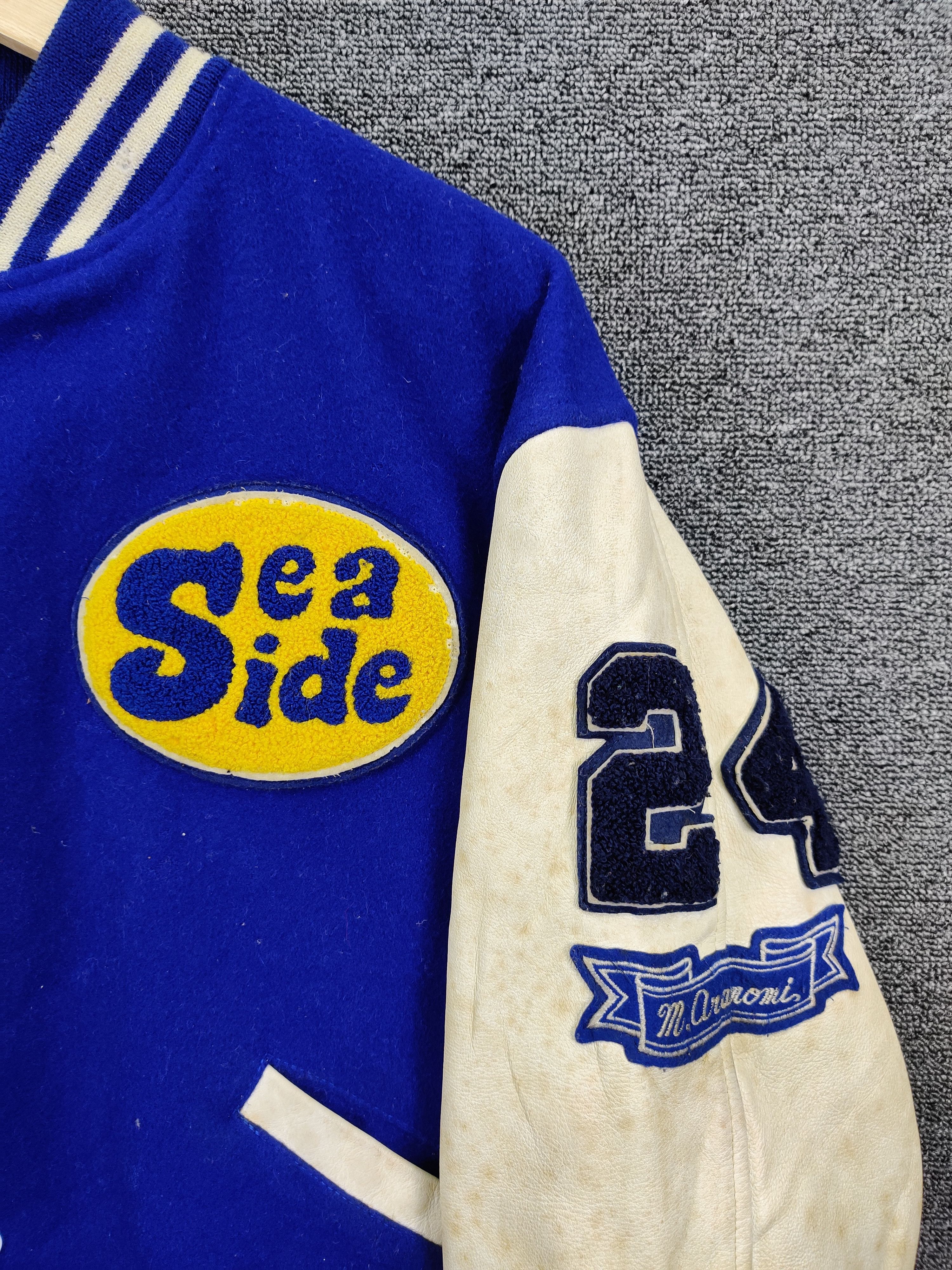 Vintage Vintage 80s David Workshop Wool Varsity Leather Jacket Size US M / EU 48-50 / 2 - 8 Thumbnail
