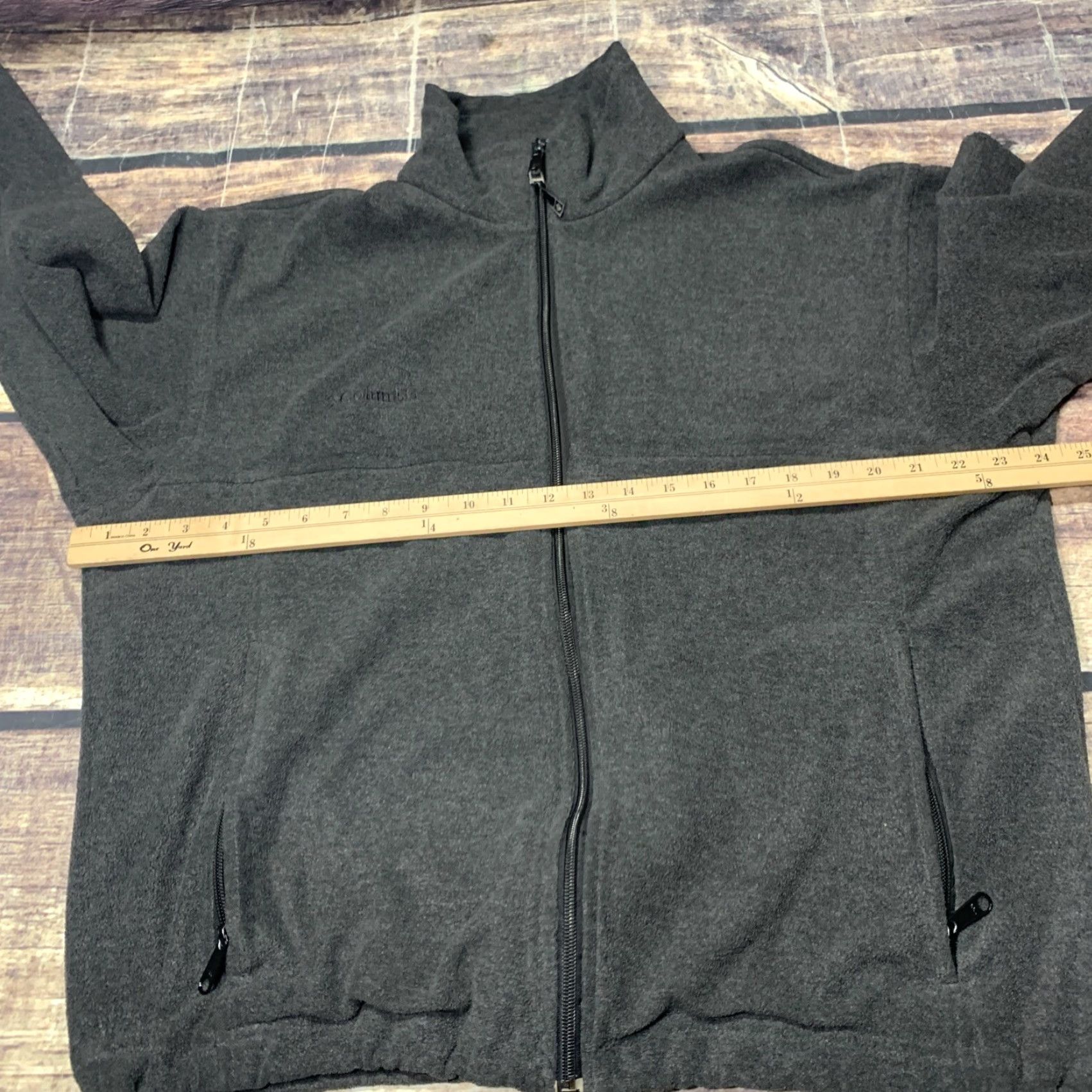 Vintage Columbia Fleece Jacket Mens Gray Large Zip Up Athletic Drawstring Size US L / EU 52-54 / 3 - 2 Thumbnail