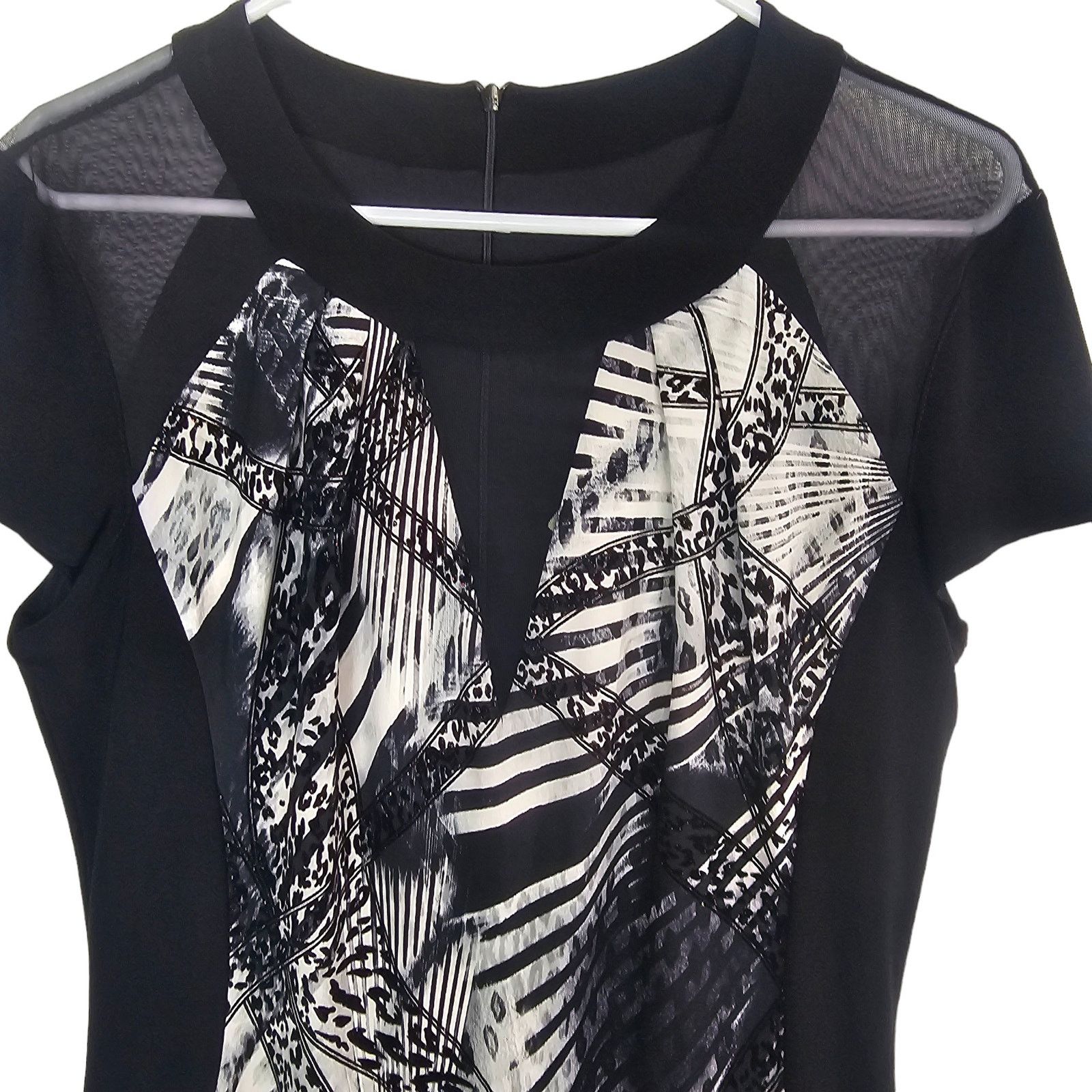 Joseph Ribkoff Joseph Ribkoff Womens Abstract Animal Print Sheath Dress 14 Size XL / US 12-14 / IT 48-50 - 2 Thumbnail