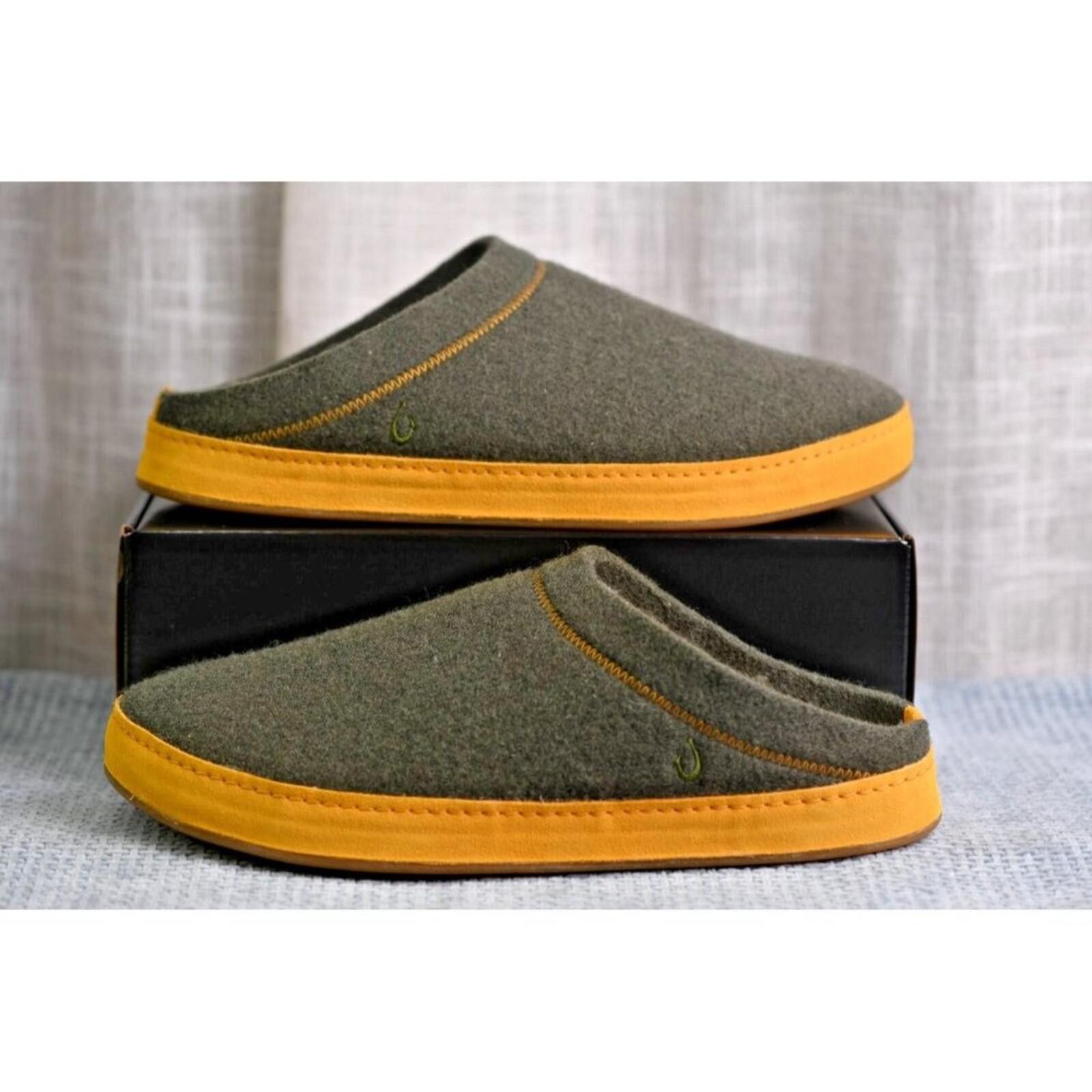 Olukai Olukai Men’s Hamani Hulu Slip-On | Dusty Olive/Mustard Size US 13 / EU 46 - 2 Thumbnail