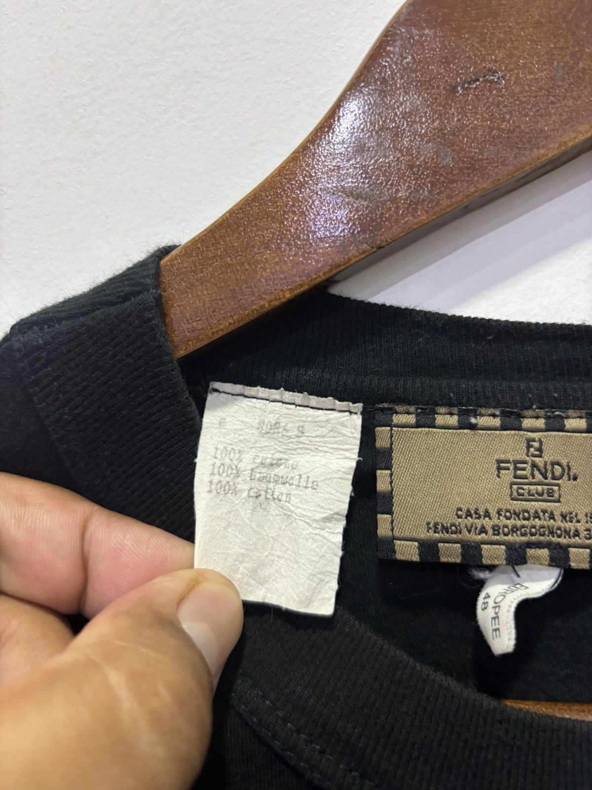 Fendi Fendi Longsleeve Tshirt Size US XL / EU 56 / 4 - 5 Thumbnail