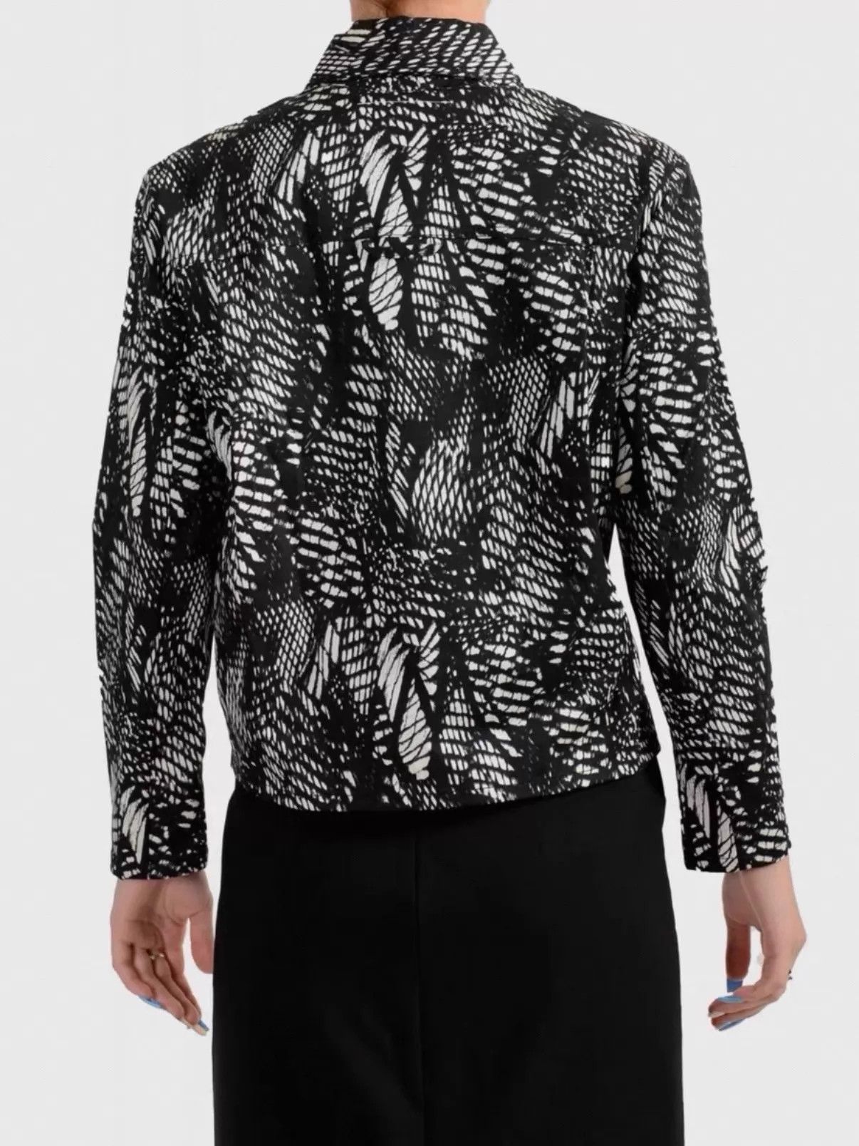 MM6 MM6 S/S14 Women's BW Snake Print Jacket 42 Size M / US 6-8 / IT 42-44 - 6 Thumbnail
