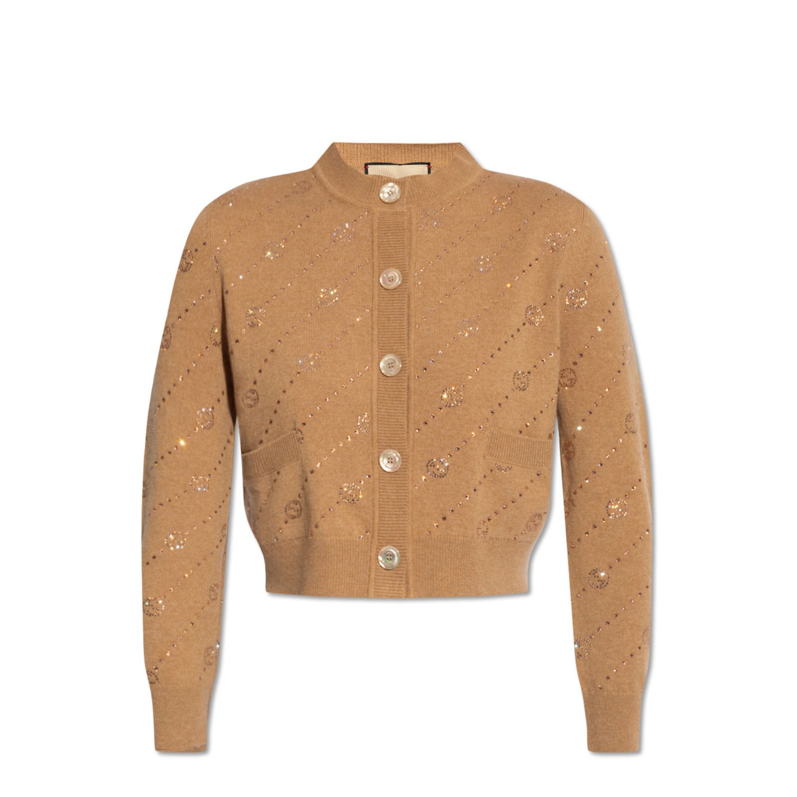 Gucci GUCCI Beige Interlocking G Cashmere Cardigan New & Authentic Size M / US 6-8 / IT 42-44 - 1 Preview