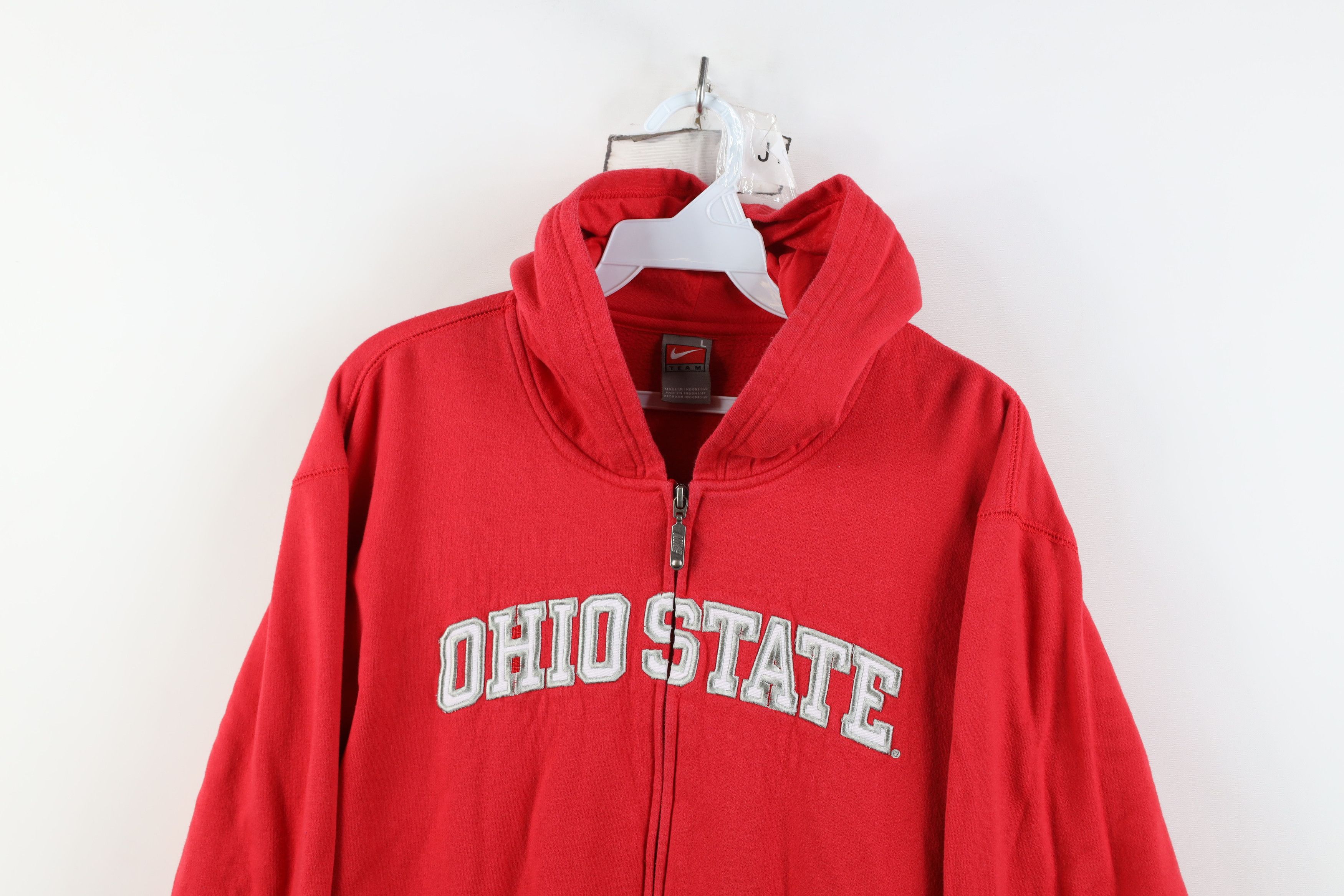 Nike Vintage Y2K Nike Swoosh Ohio State University Zip Hoodie Size L / US 10 / IT 46 - 2 Thumbnail