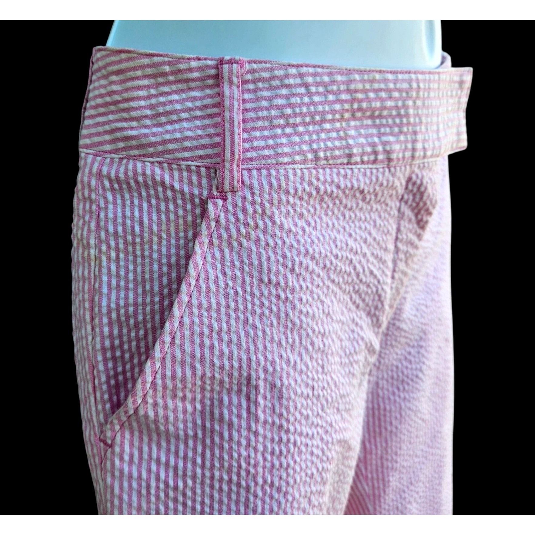 Lilly Pulitzer Lilly Pulitzer Pink Seersucker Shorts Size 0 Summer Preppy Size 25" / US 0 / IT 36 - 4 Thumbnail