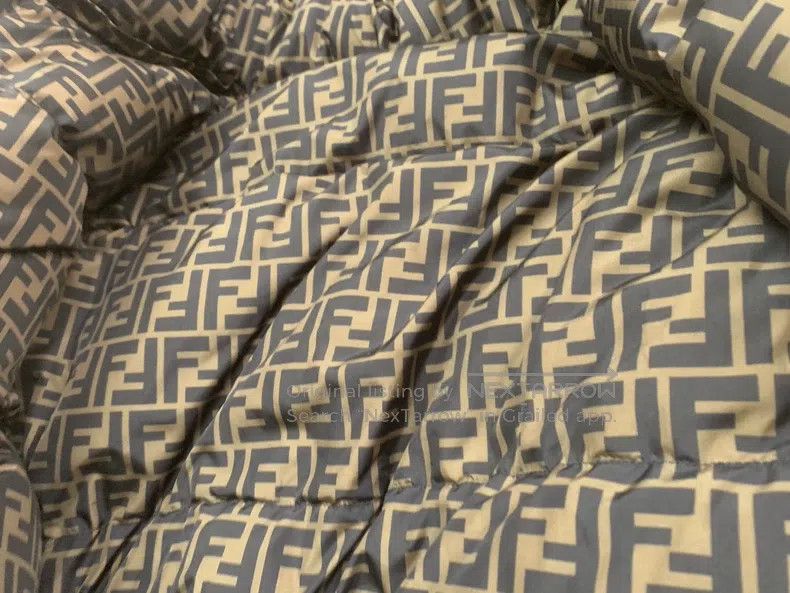 Fendi Fendi Monogrammed Patchwork Polyester Wool Nylon Puffer Ja Size S / US 4 / IT 40 - 6 Thumbnail