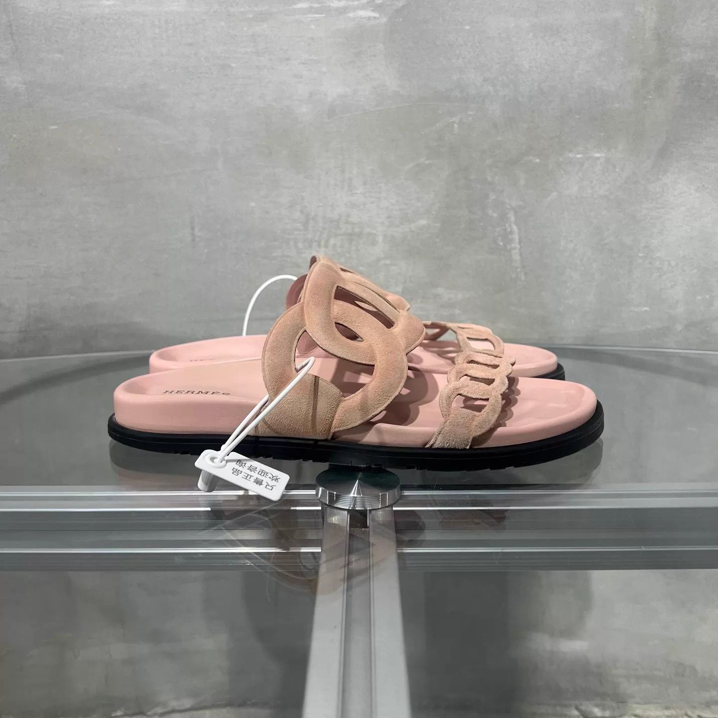 Hermes Hermes pink suede Pigalle slide 37 Size US 6.5 / IT 36.5 - 5 Thumbnail