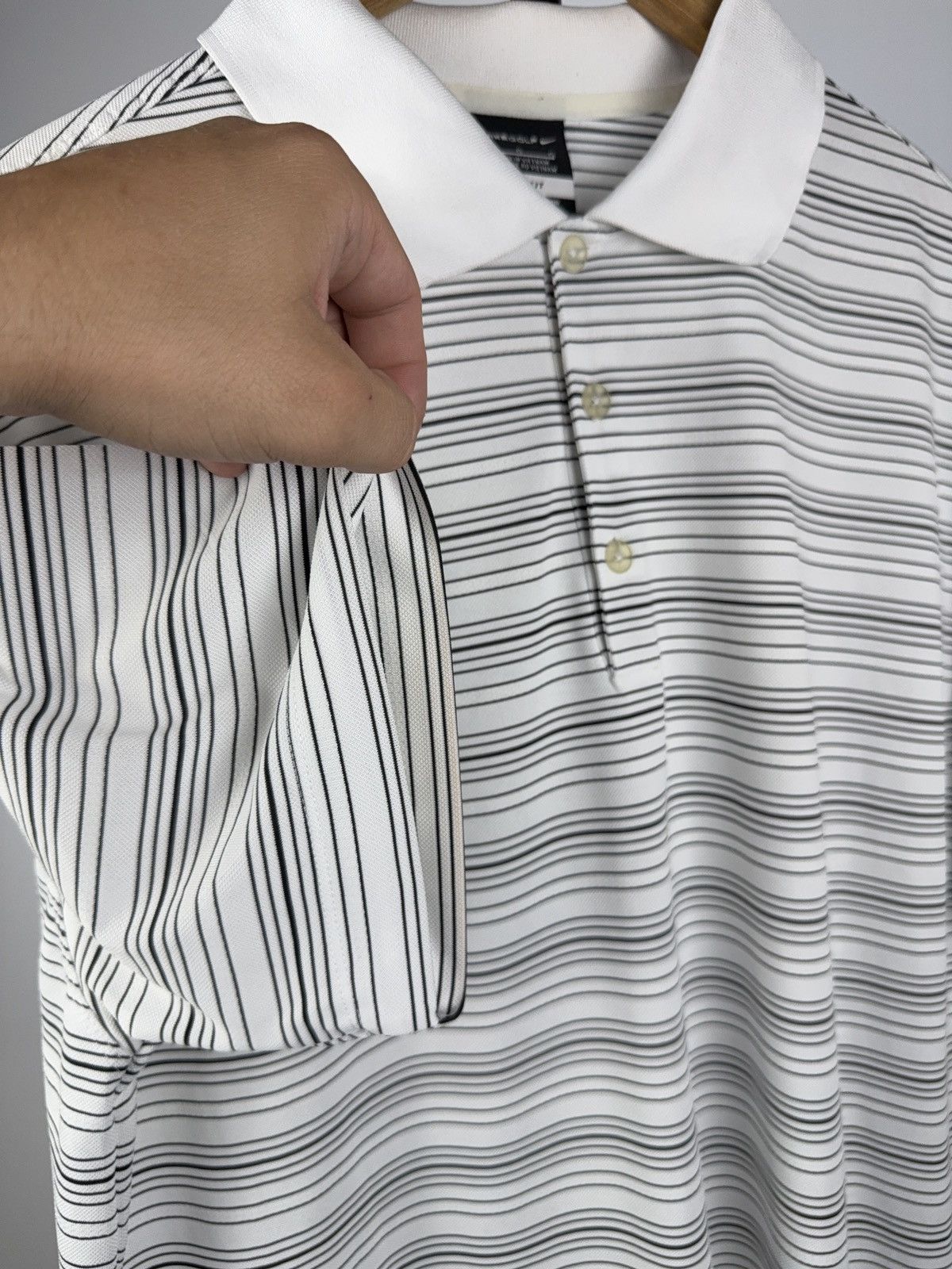 Nike Vintage style Nike Golf Dri Fit striped polos t shirt Size US L / EU 52-54 / 3 - 6 Thumbnail