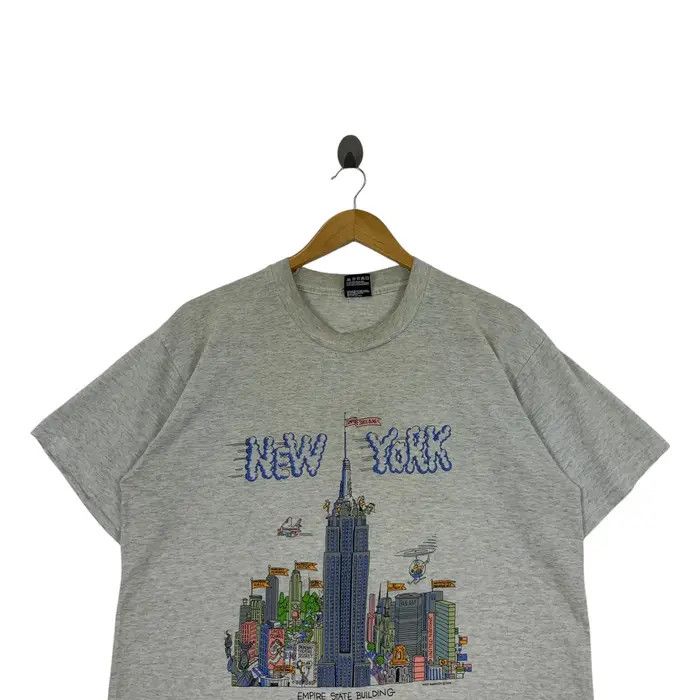 Fruit Of The Loom Vintage 1995 NEW YORK EMPIRE STATE Comic Tee Shirt Size US L / EU 52-54 / 3 - 2 Thumbnail