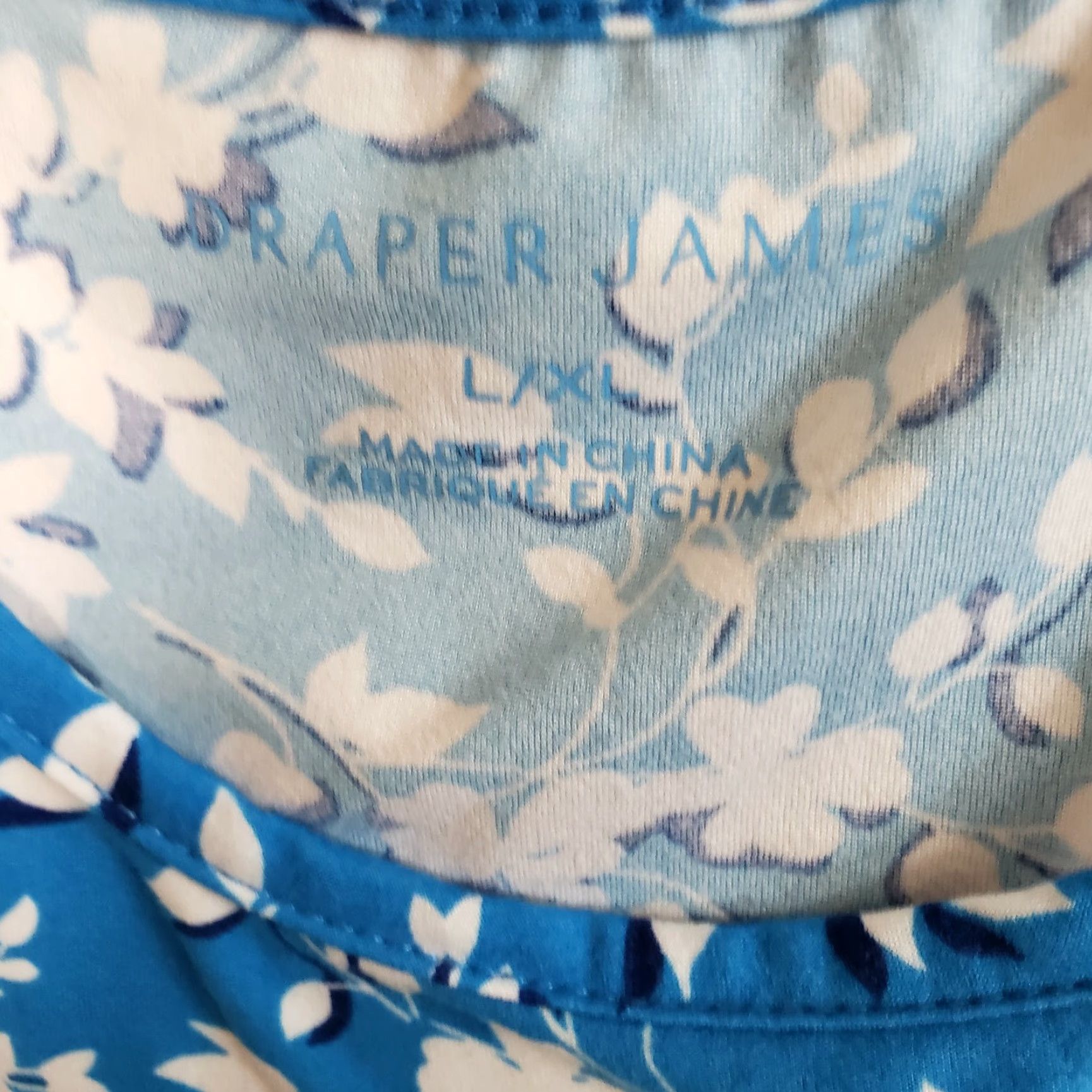 Vintage Draper James Dress Women's Sleeveless Ruffle Nightie Blue Shadow Floral L/XL Casual Lightweight Scoop Neck Pullover Size ONE SIZE - 5 Thumbnail