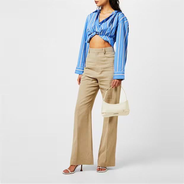 Jacquemus o1g2r1mq1024 Shirt in Blue Stripes Size M / US 6-8 / IT 42-44 - 6 Thumbnail