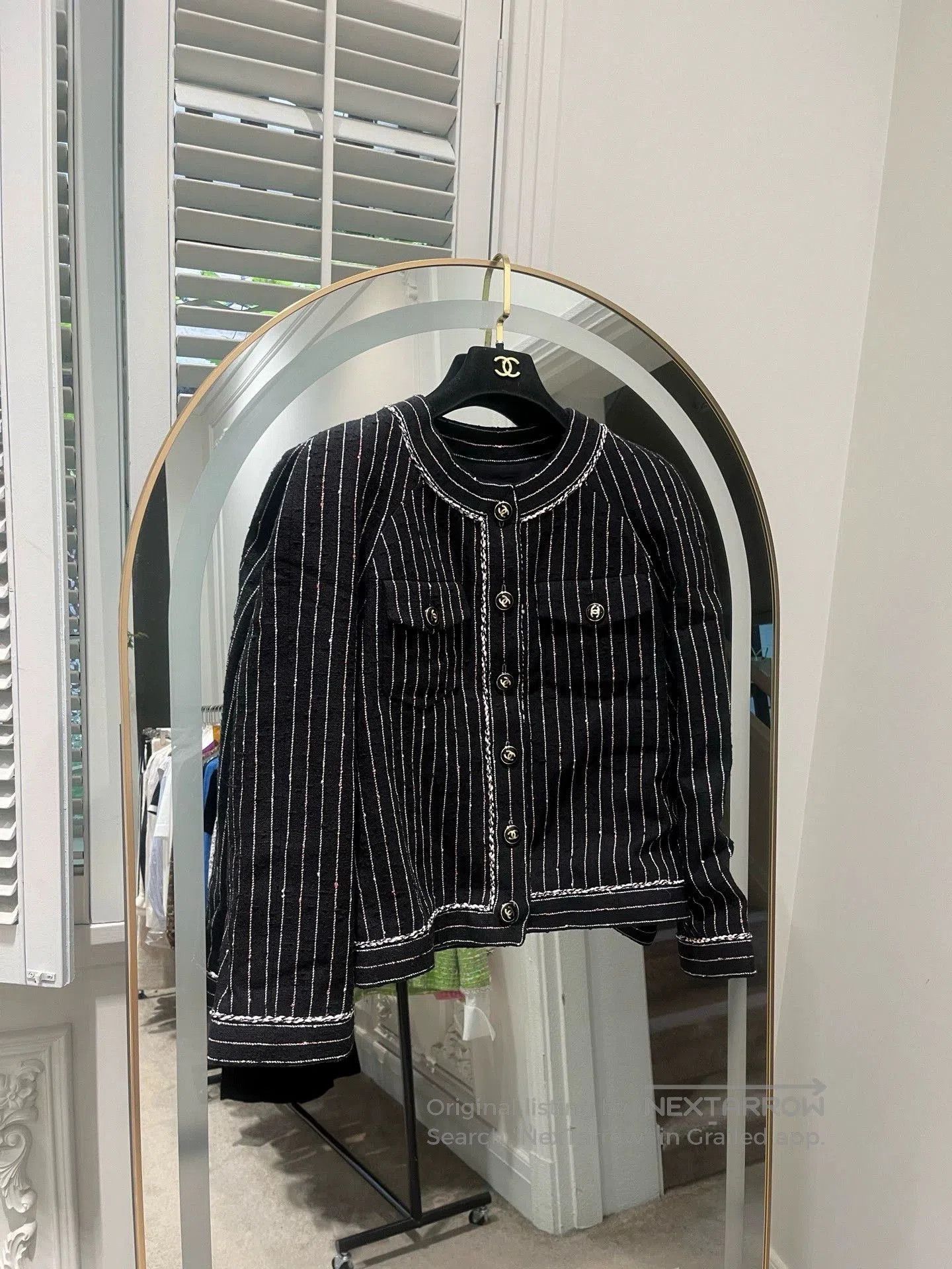 Chanel Chanel 23p Black Vertical Stripe Jacket. Size US M / EU 48-50 / 2 - 1 Thumbnail