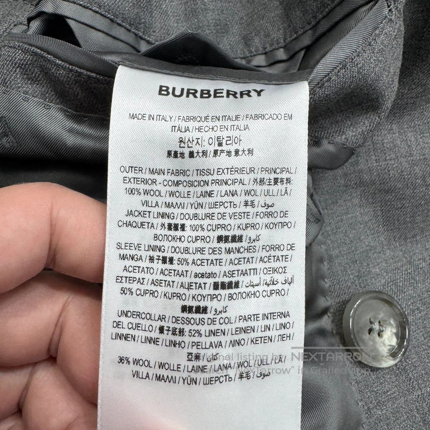 Burberry BURBERRY Gray wool suit jacket| Size XL / US 12-14 / IT 48-50 - 5 Thumbnail