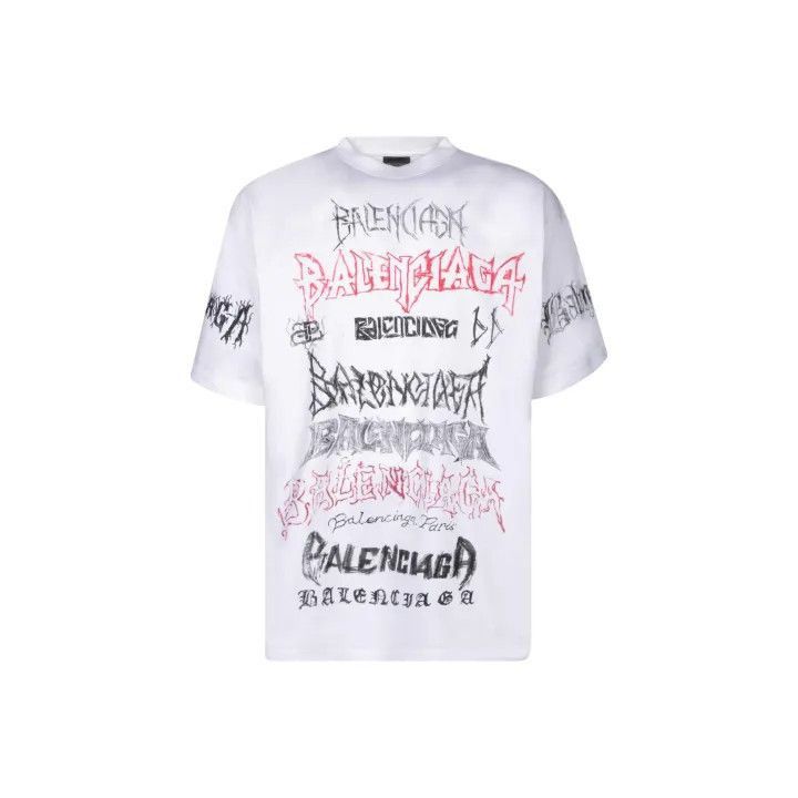 Balenciaga Balenciaga Balenciaga SS24 New Year Logo Print TShirt -250 Size US XXS / EU 40 - 1 Thumbnail