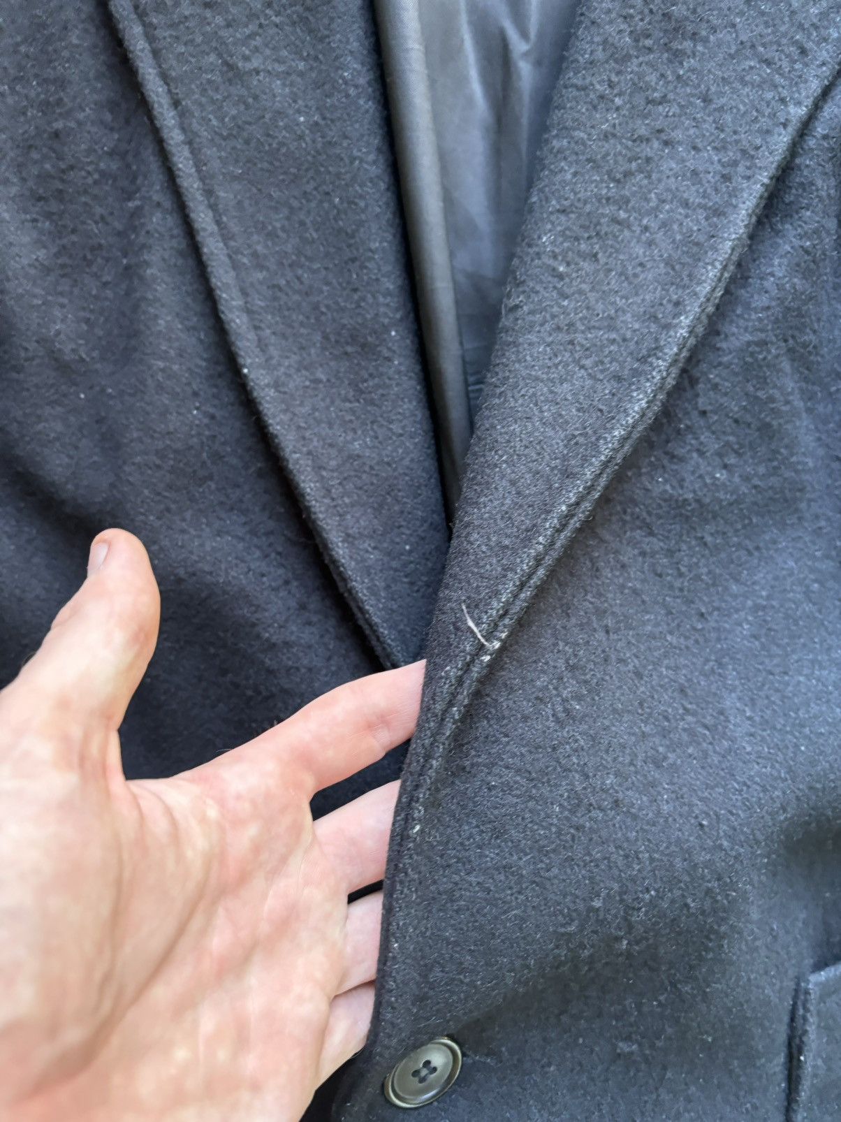 Vintage 1980s Vintage Wool Coat Dash Oversized Blazer Peacoat Crop Size US L / EU 52-54 / 3 - 4 Thumbnail