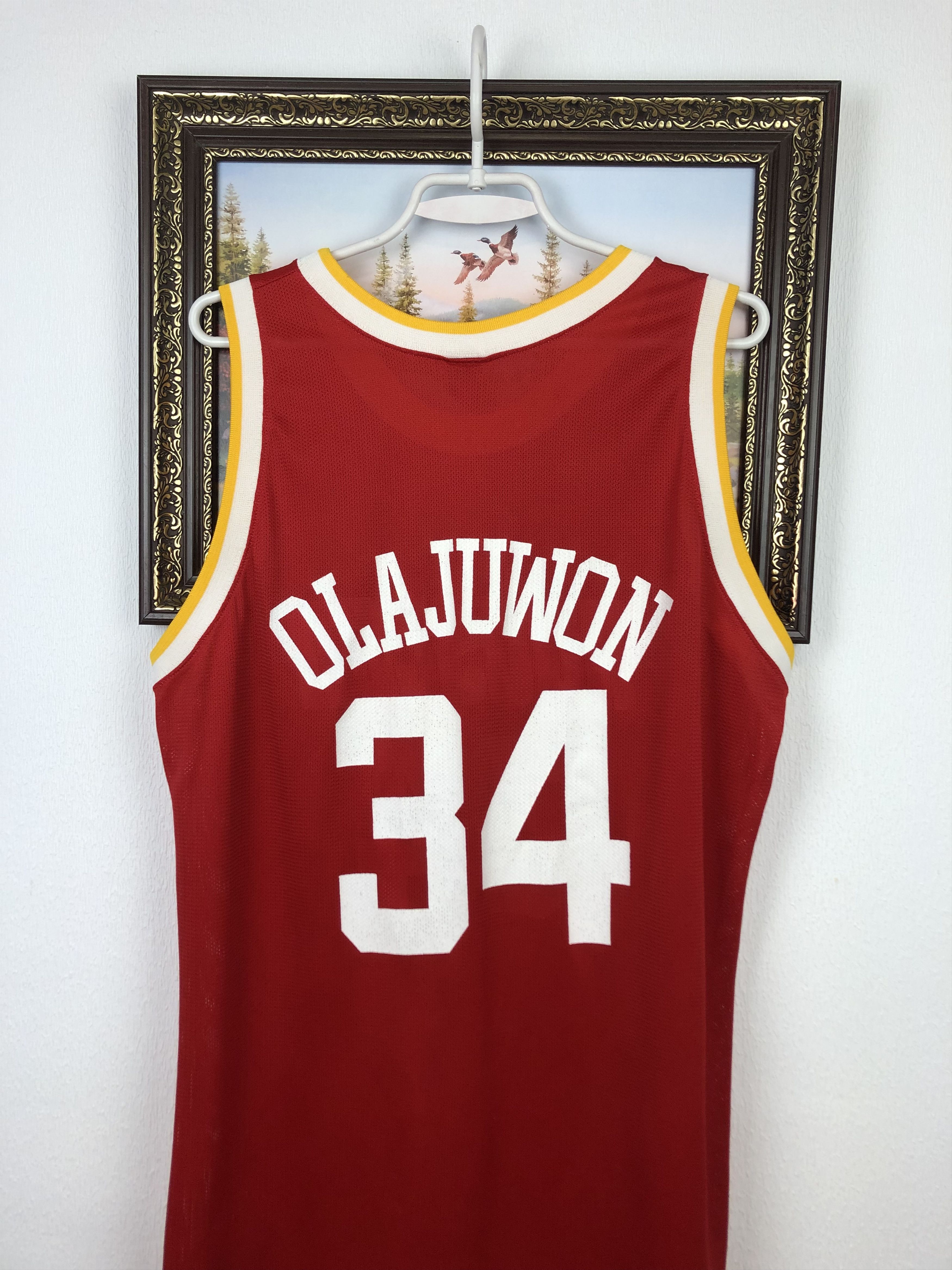 Champion Vintage 90's Champion Houston Rockets Hakeem Olajuwon Jersey Size US XL / EU 56 / 4 - 8 Thumbnail