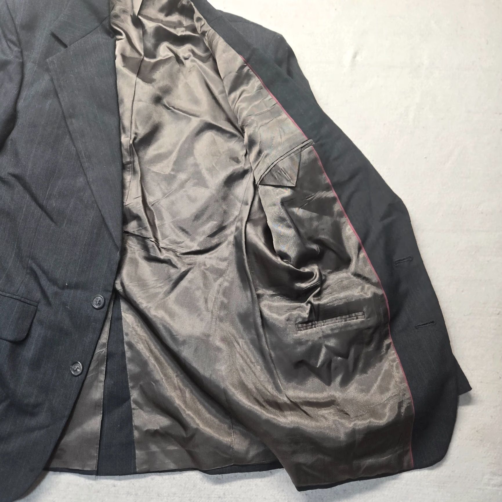 Vintage Amhurst Blazer Jacket Coat Black 2-Button Adult Men's Size 38R Regular Coat Length: Regular Solid Jacket For Business Formal Wedding Mens Size 38R - 2 Thumbnail