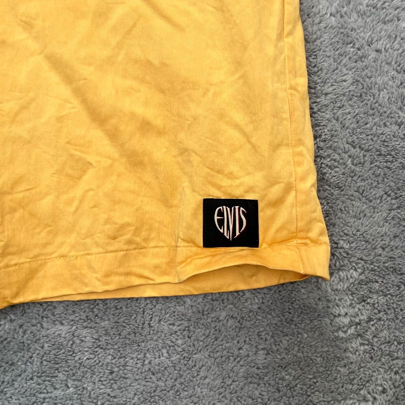 Scotch & Soda Scotch And Soda Shirt Mens Medium Yellow Elvis Wonder Embroidered Satin Short Size US M / EU 48-50 / 2 - 2 Thumbnail
