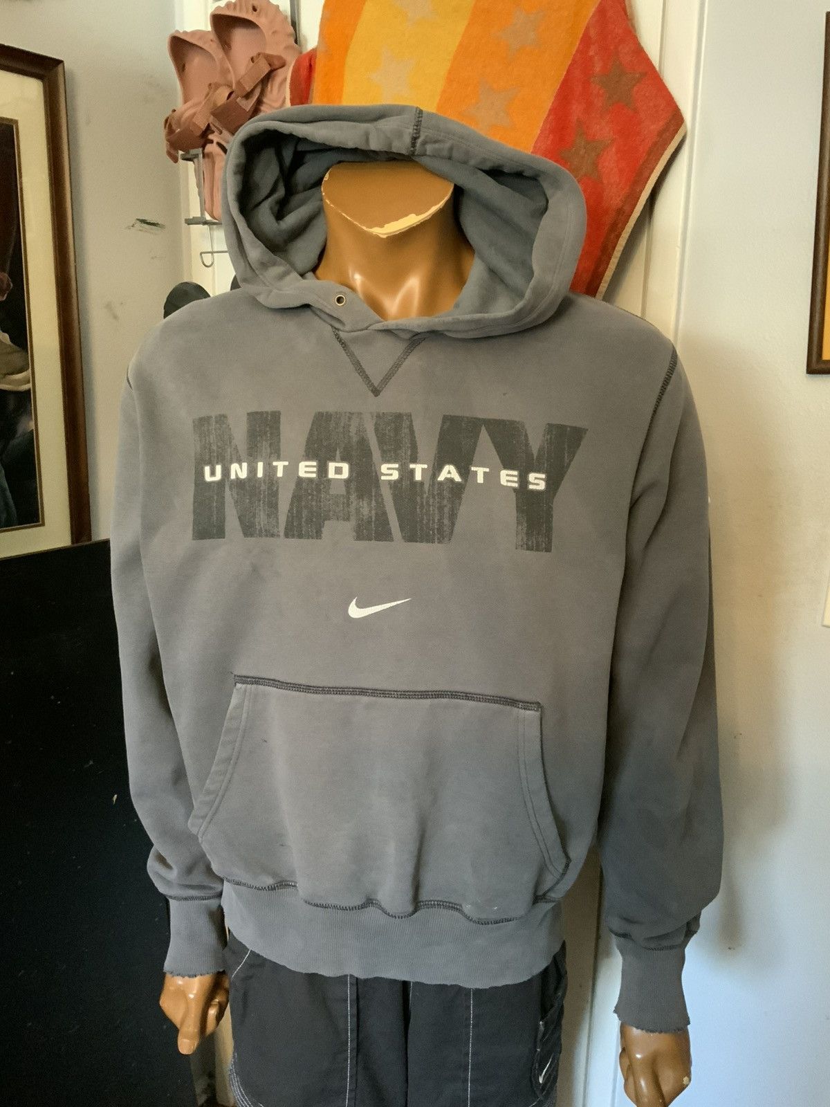 Nike Nike USN United States Navy Center Swoosh Pullover Hoodie Size US M / EU 48-50 / 2 - 13 Thumbnail