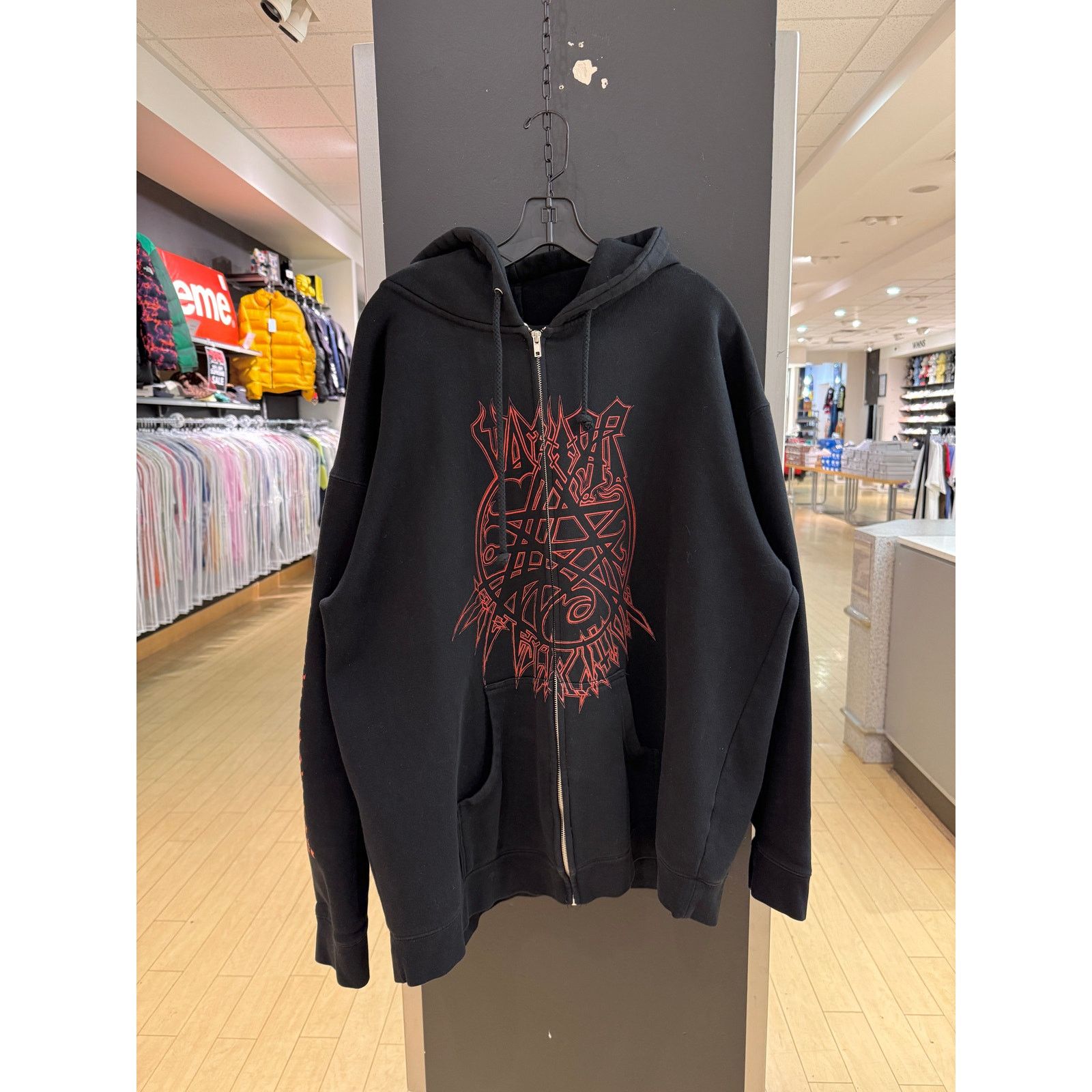 Vomitor Escalation Vintage Metal Band Zip Up Hoodie Black