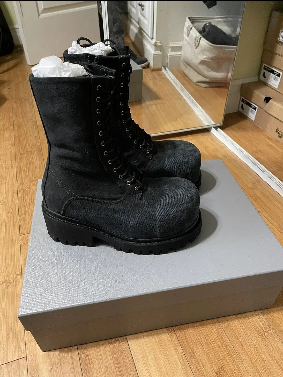 Balenciaga Balenciaga Canvas Stomper Boots size 42 | Grailed