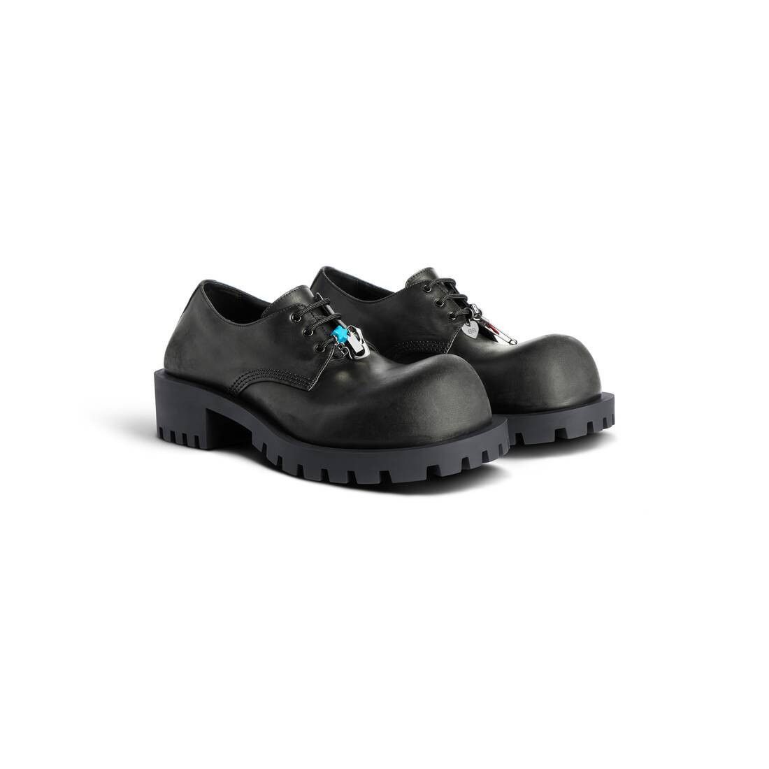 BALENCIAGA Hummer $1290 Black Derby Shoes New & Authentic (M