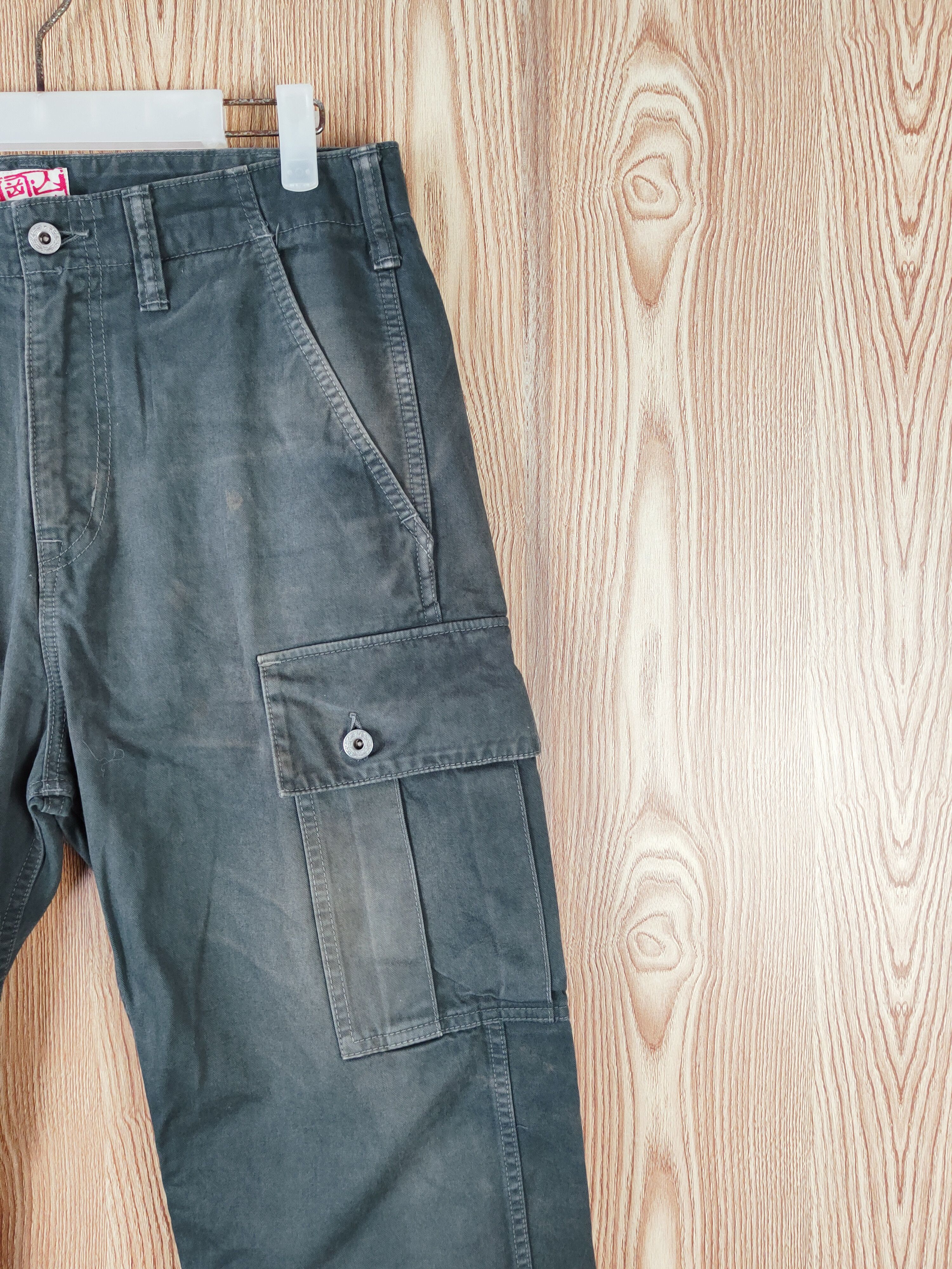 Japanese Brand Japan Teal Blue Faded Multipocket Cargo Pants #W446 Size US 32 / EU 48 - 5 Thumbnail