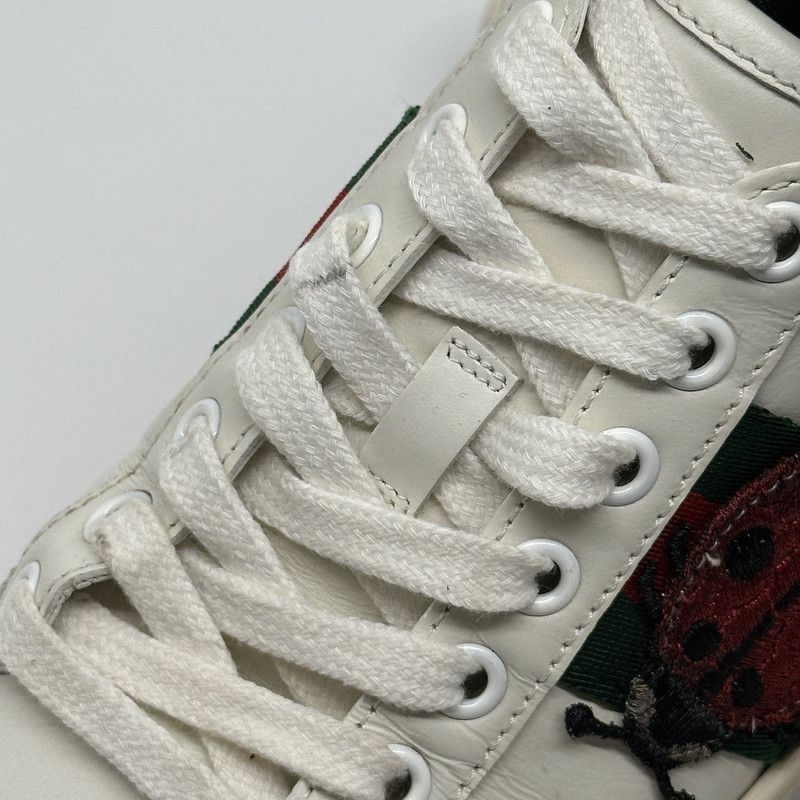 Gucci Gucci Ace Leather Sneakers with Pineapple Embroidery Size US 5 / IT 35 - 4 Thumbnail