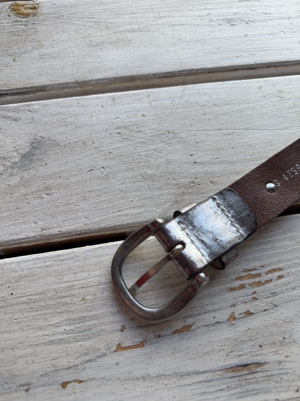 Vintage Japanese Leather Punk Emo Rock Goth Y2K Drill belt