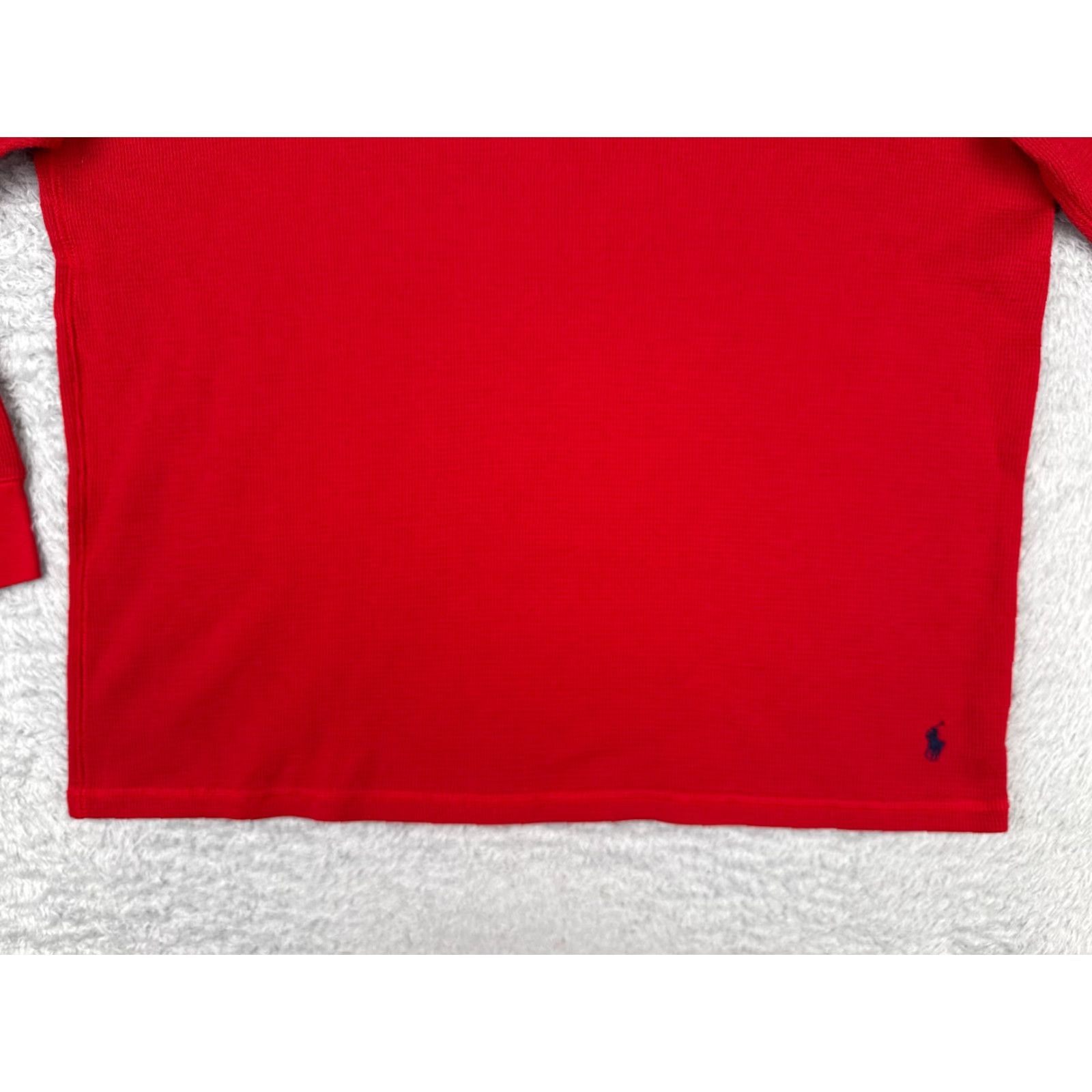 Polo Ralph Lauren Polo Ralph Lauren Shirt Men 2XL Red Thermal Knit Crew Neck Logo Long Sleeve - Regular Fit, Cotton, Vintage? No (Adult) Size US XXL / EU 58 / 5 - 5 Thumbnail