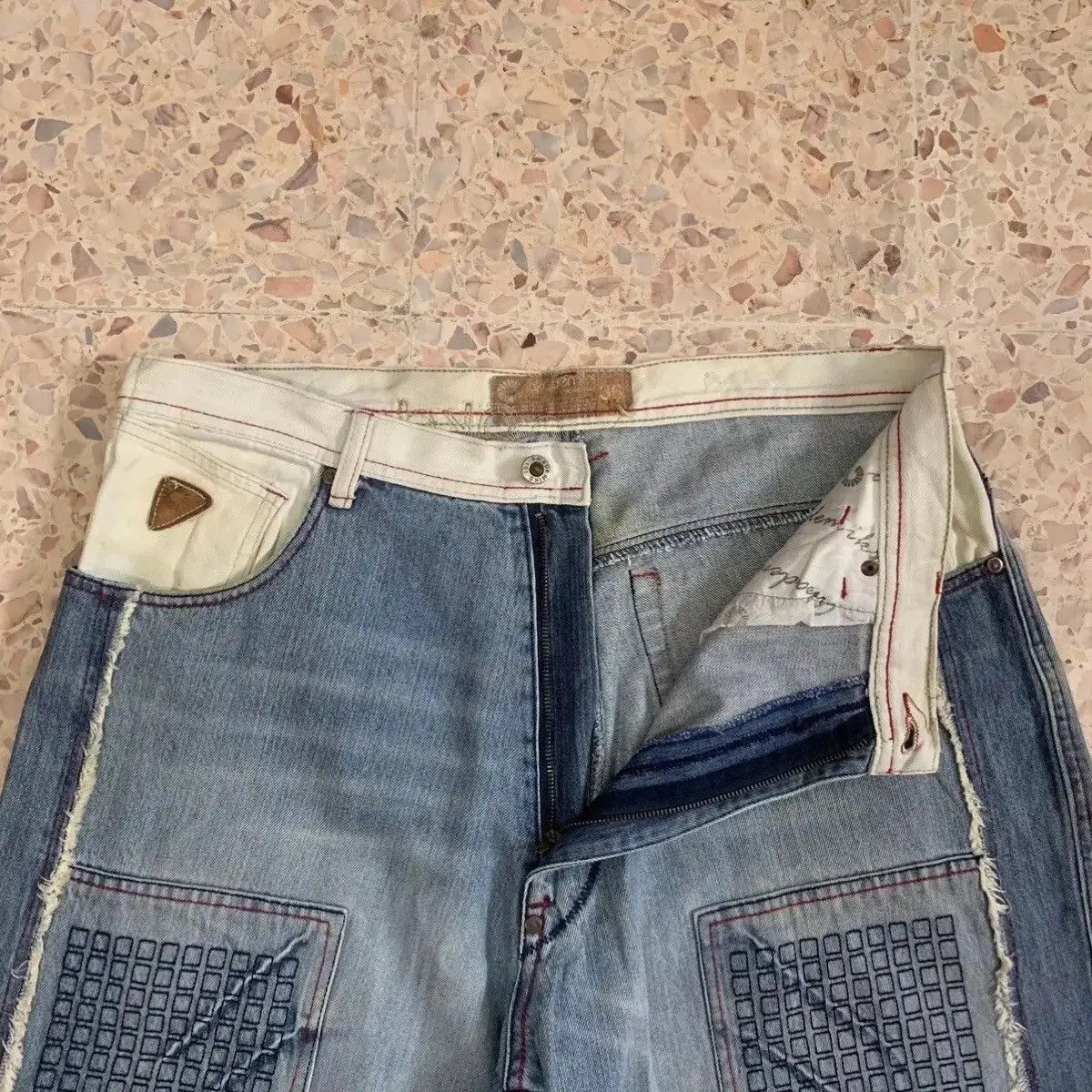 Akademiks STEALS 💥 Baggy Akademiks Jeans Patchwork Style Denim Pants Size US 36 / EU 52 - 5 Thumbnail